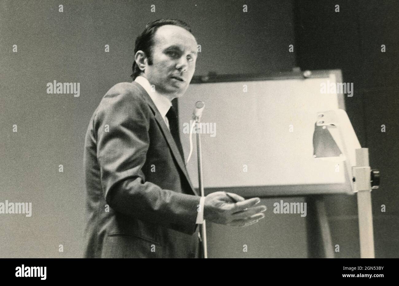 Il politico italiano Aldo Sala, anni '70 Foto Stock