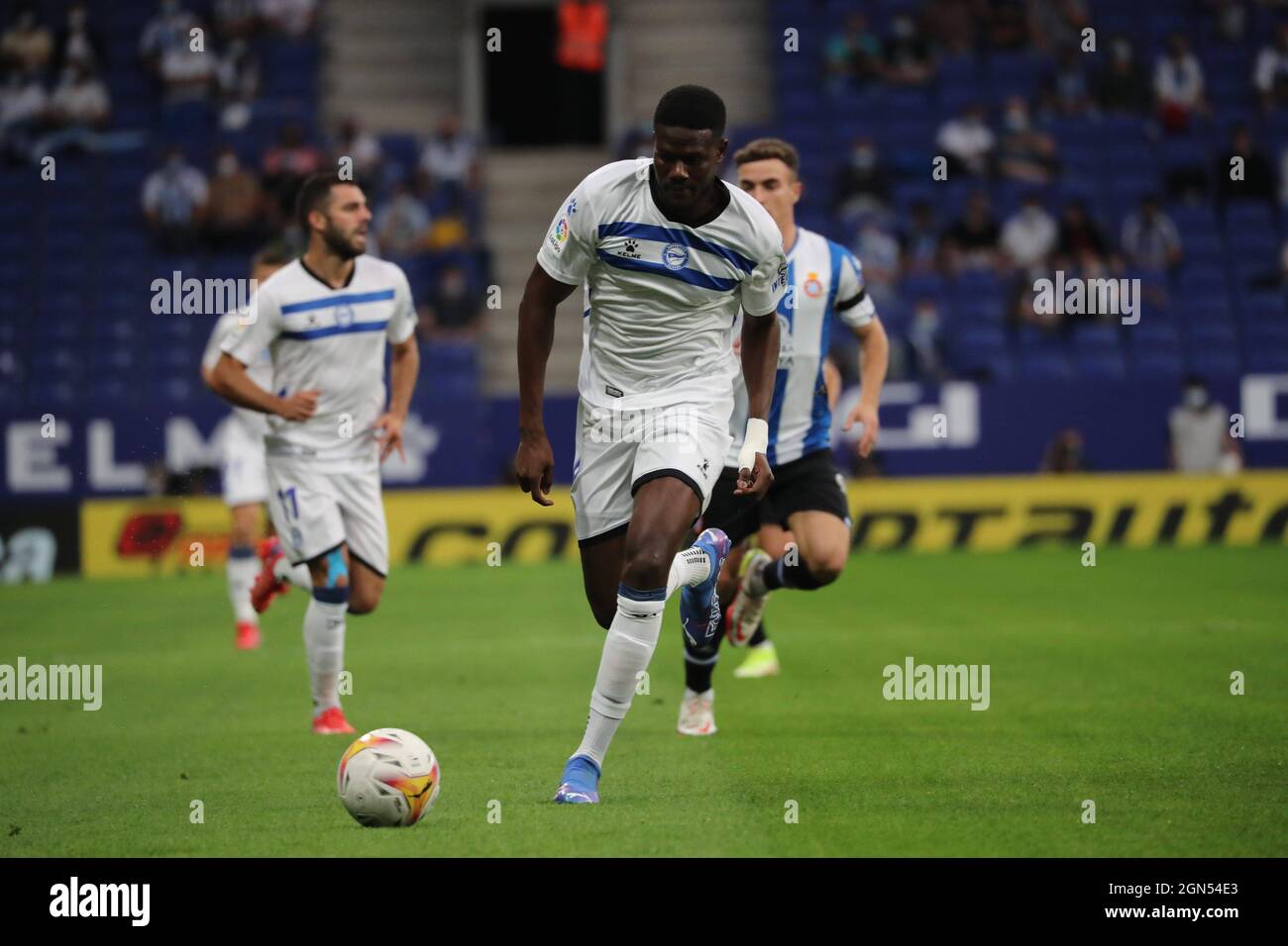Barcellona, Spagna. 22 settembre 2021. Partita di calcio spagnola la Liga Espanyol vs Alaves allo stadio RCDE. 22 settembre 2021 Mamadou Loum N'Diaye 999/JGS/CORDONPRESSCordon Press Credit: CORDON PRESS/Alamy Live News Foto Stock