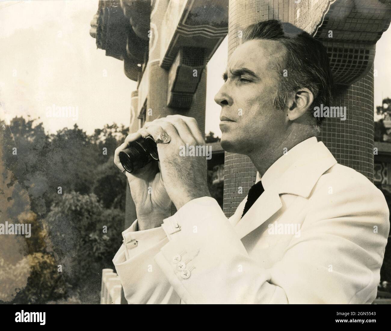 Christopher Lee, attore e cantante britannico, anni '70 Foto Stock