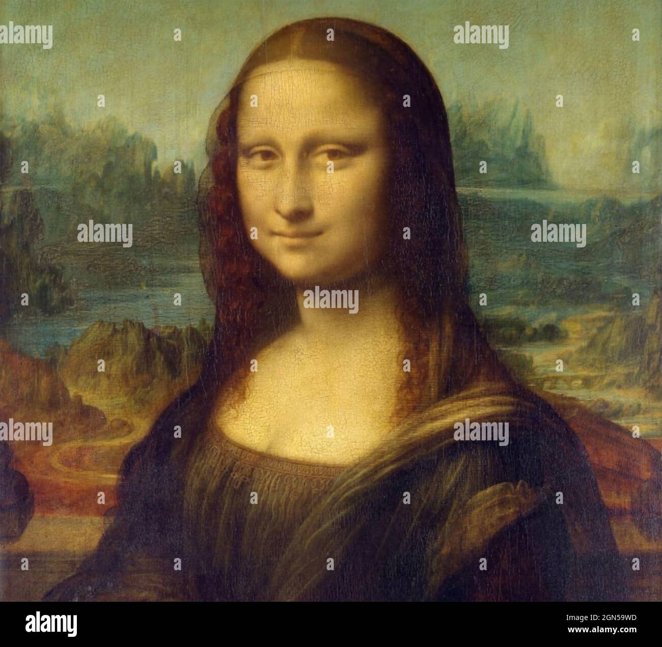 MONA LISA dipinta da Leonard da Vinci intorno al 1505 Foto Stock