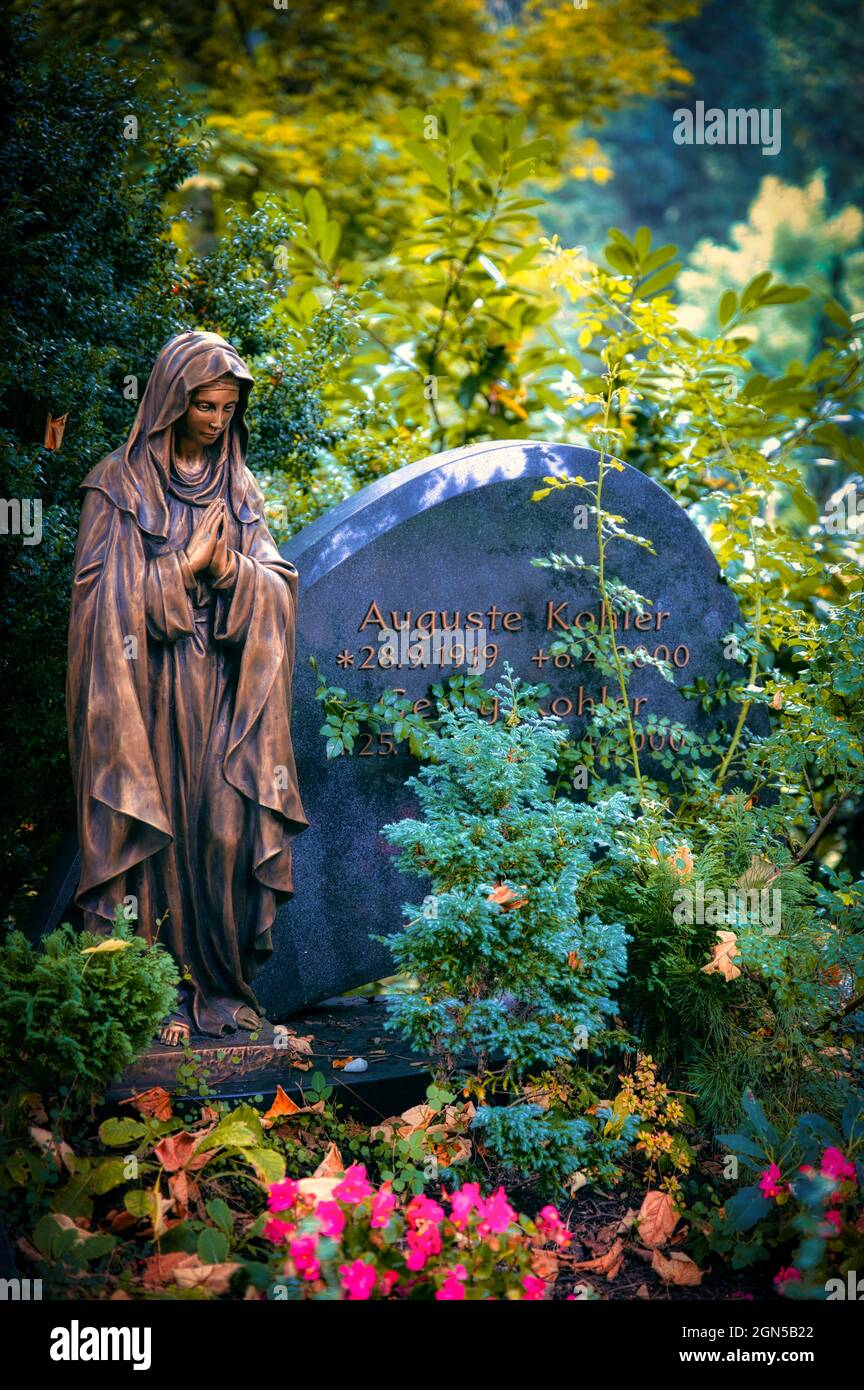 Vecchio cimitero Friedhof Ravensburg e Friburgo Germania Foto Stock