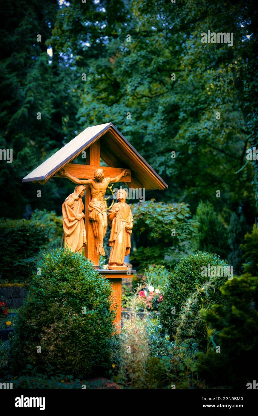 Vecchio cimitero Friedhof Ravensburg e Friburgo Germania Foto Stock