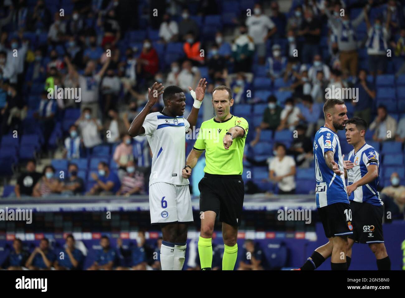 Barcellona, Spagna. 22 settembre 2021. Partita di calcio spagnola la Liga Espanyol vs Alaves allo stadio RCDE. 22 settembre 2021 Mamadou Loum N'Diaye 999/JGS/CORDONPRESSCordon Press Credit: CORDON PRESS/Alamy Live News Foto Stock