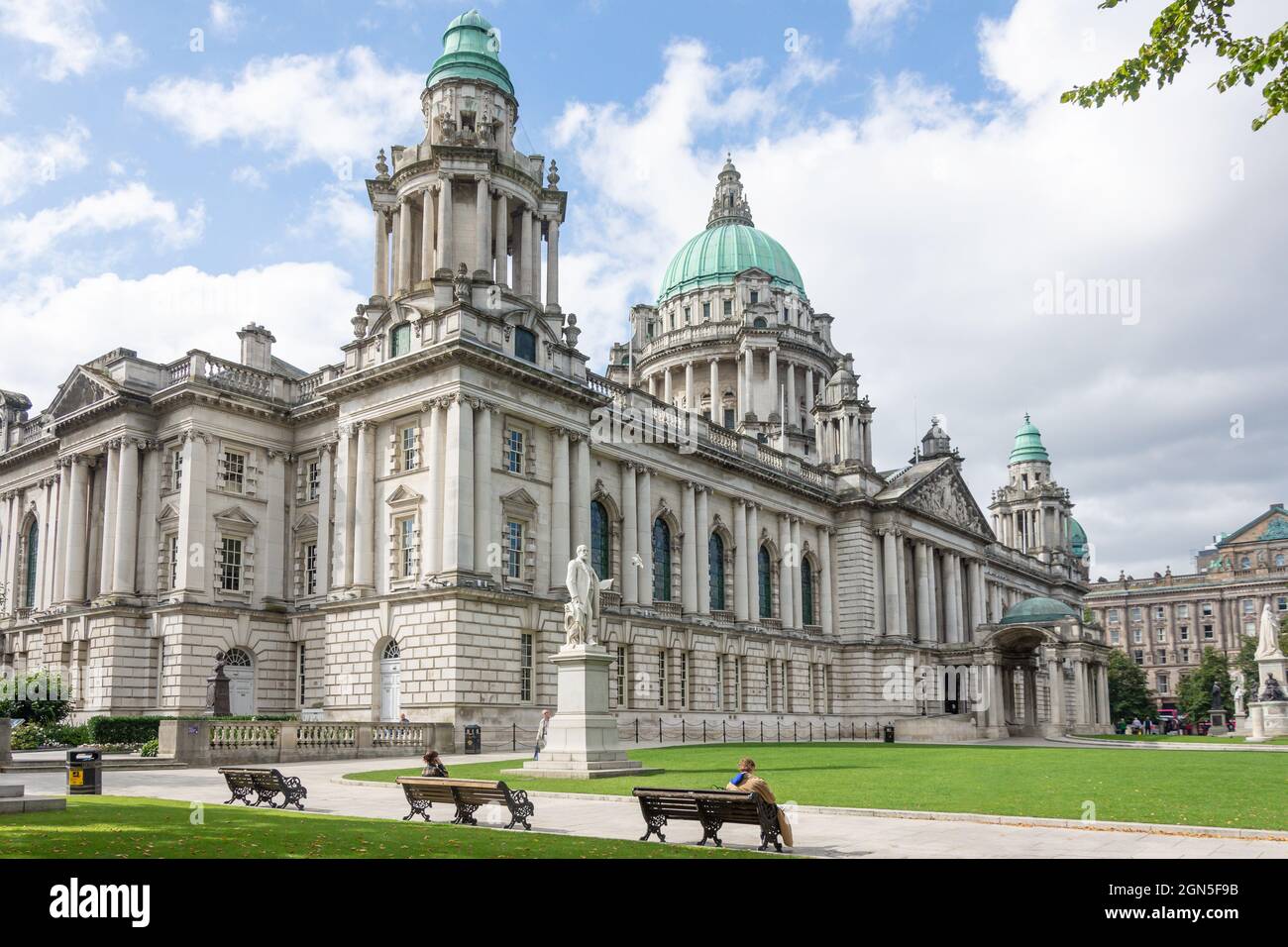 Municipio di Belfast, Donegall Square, Belfast City Centre, City of Belfast, Irlanda del Nord, Regno Unito Foto Stock