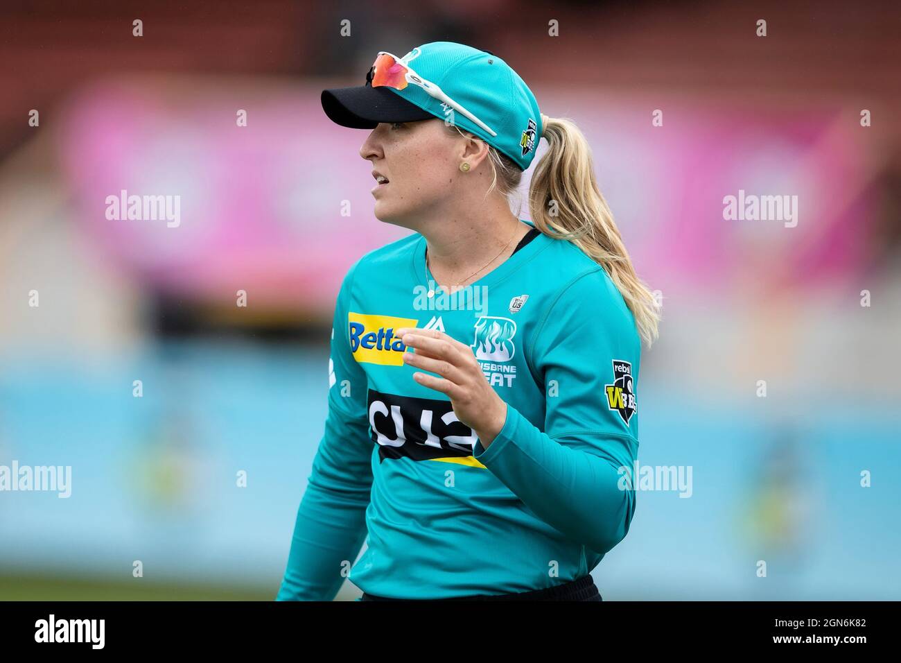 Georgia Prestwedge of Brisbane Heat durante la settimana 1 partita di cricket della Big Bash League femminile tra Perth Scorchers e Brisbane Heat. Credit: Pete Dovgan/Speed Media/Alamy Live News Foto Stock