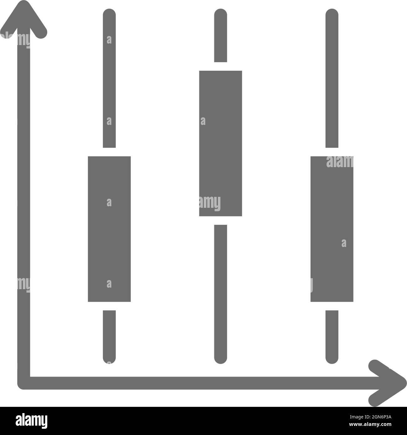 Grafico con icona grigia a diversi livelli. Isolato su sfondo bianco Illustrazione Vettoriale