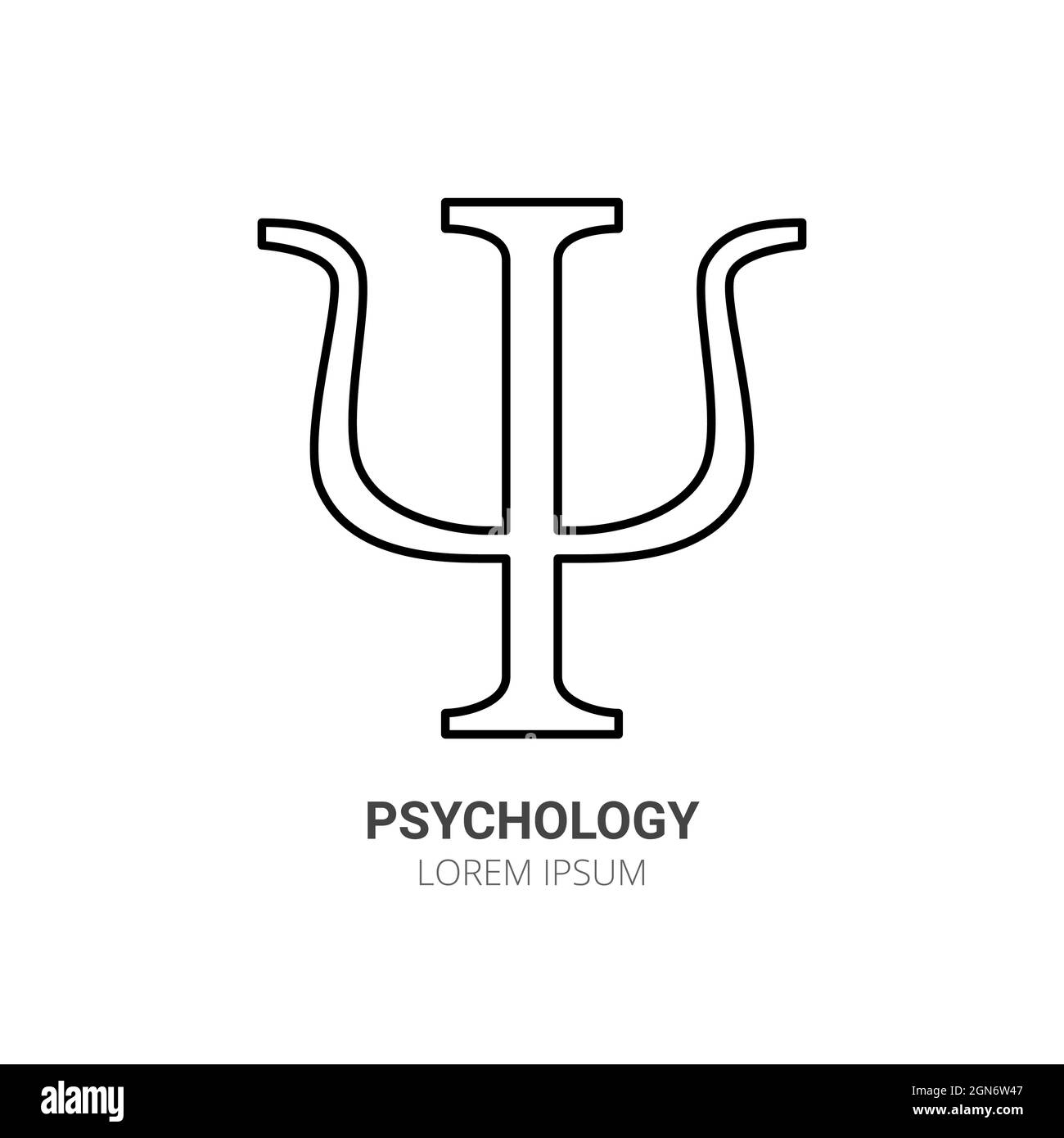 Insieme di icone della linea di psicologia e psicoterapia. Semplice Illustrazione Vettoriale