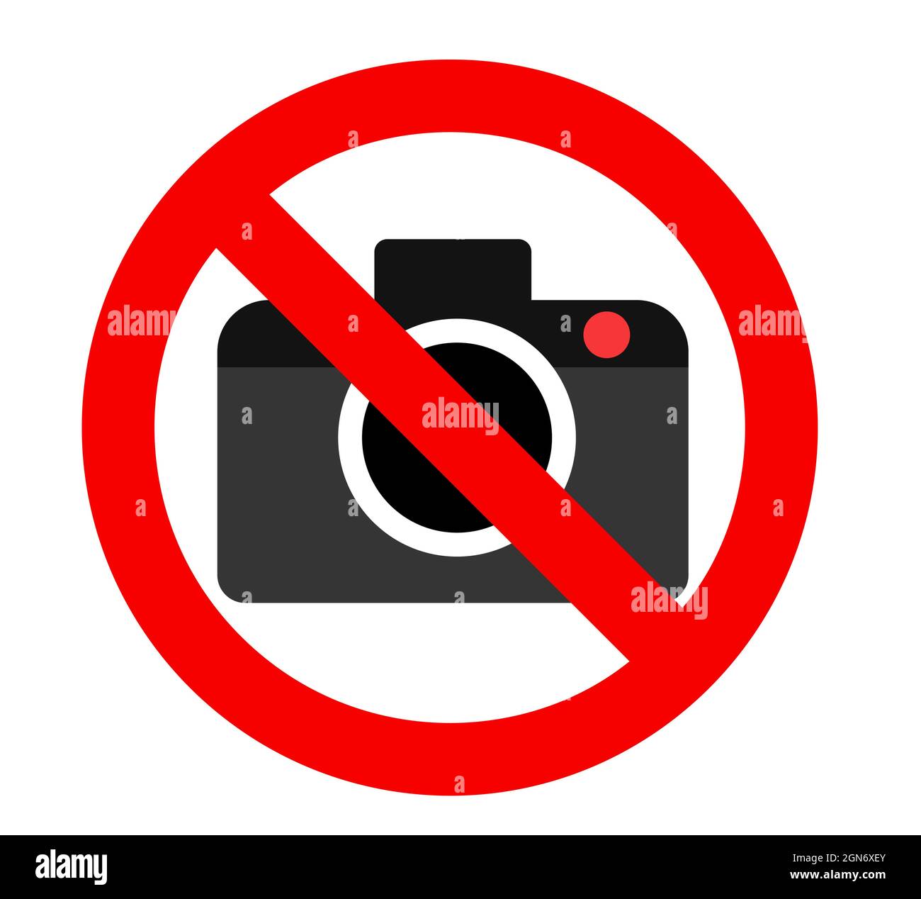 Simbolo di divieto di fotografia, simbolo di divieto di fotografia, icona vettoriale di divieto della fotocamera, eps 10 Illustrazione Vettoriale