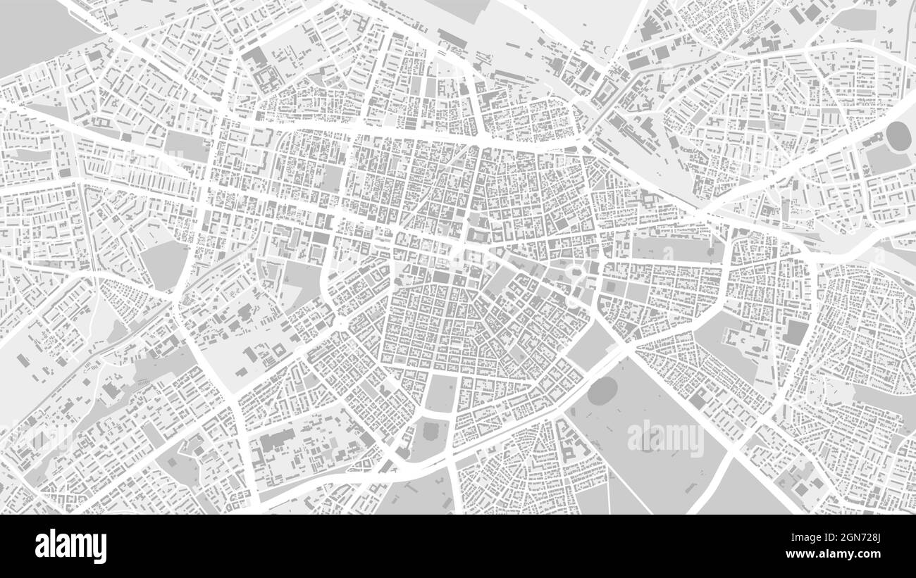 Bianco e grigio chiaro Sofia City area vettoriale sfondo mappa, strade e acqua cartografia illustrazione. Proporzione widescreen, design piatto digitale str Illustrazione Vettoriale