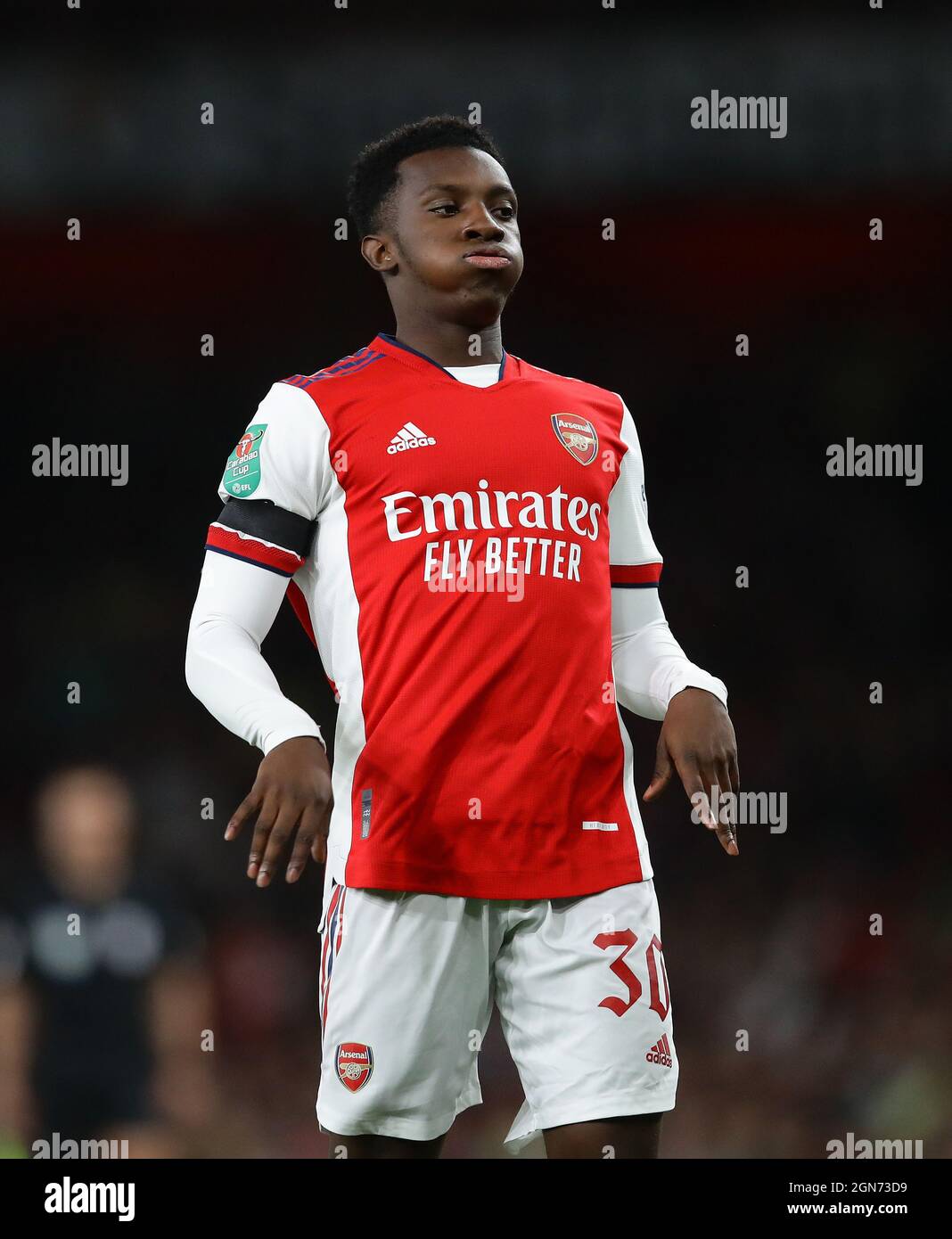 Londra, Inghilterra, 22 settembre 2021. Eddie Nketiah dell'Arsenal durante la partita della Carabao Cup all'Emirates Stadium di Londra. Il credito d'immagine dovrebbe leggere: David Klein / Sportimage Credit: Sportimage/Alamy Live News Foto Stock