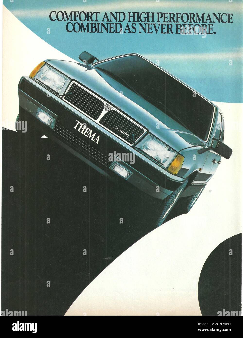 Annuncio vintage di Lancia Thema 1970 1980 Foto Stock