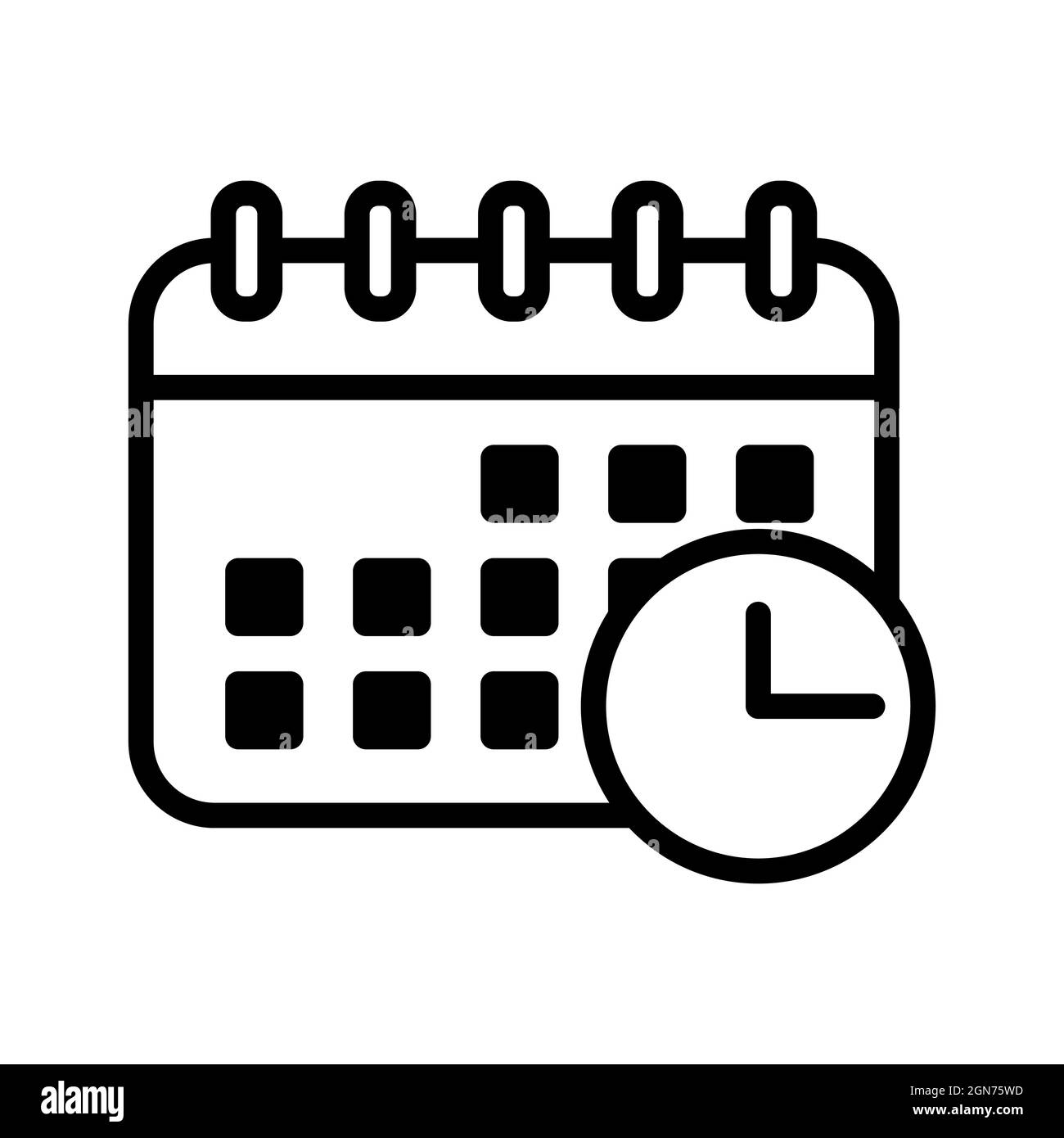 Vettore icona calendario. Programma, simbolo data. Illustrazione vettoriale Illustrazione Vettoriale