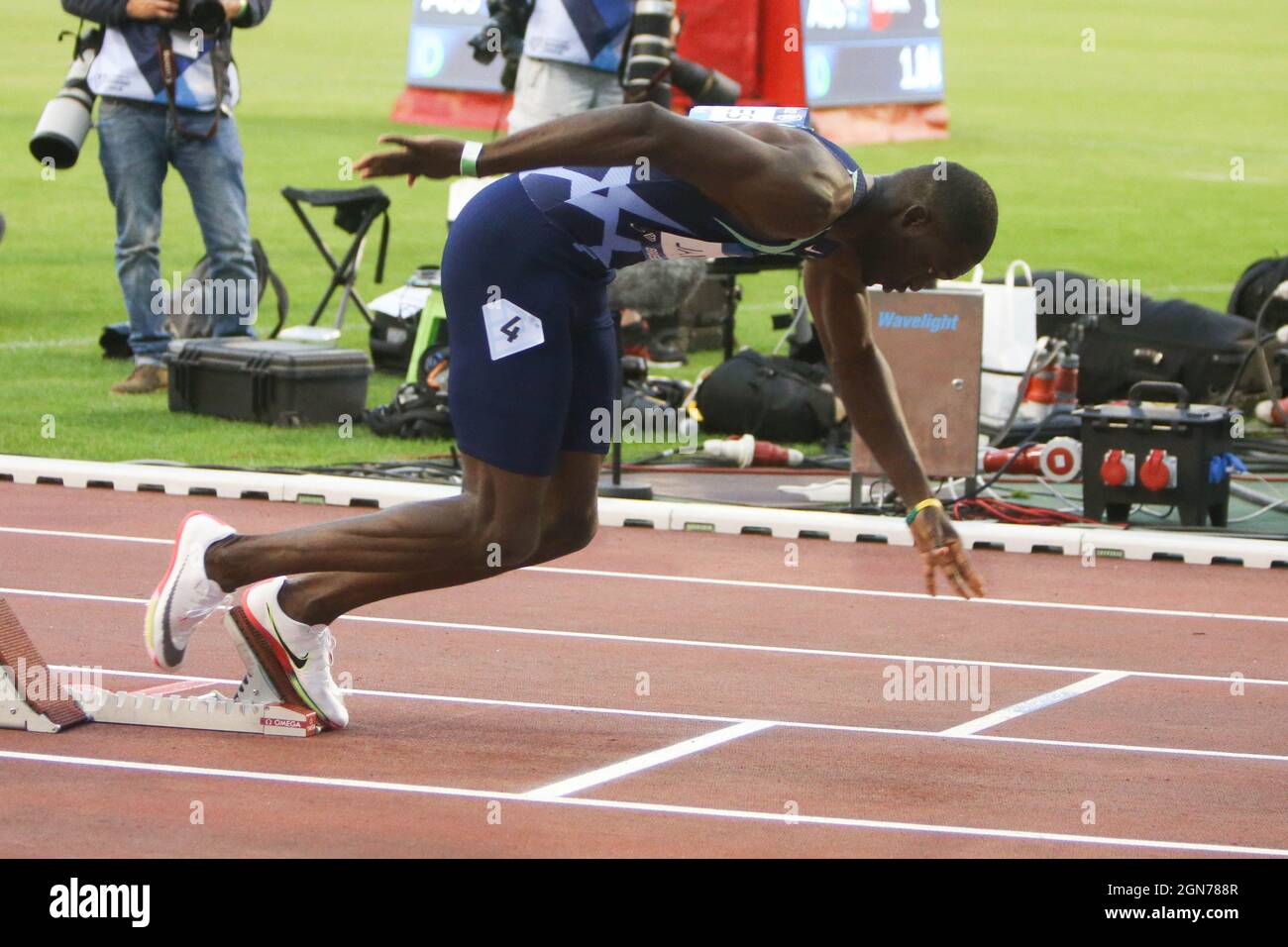 Kirani James di Grenada 400 M uomini durante la IAAF Wanda Diamond League Bruxelles 2021, Memorial Van Damme incontro evento il 3 settembre 2021 al King Baudouin stadio a Bruxelles, Belgio - Foto Laurent Lairys / DPPI Foto Stock