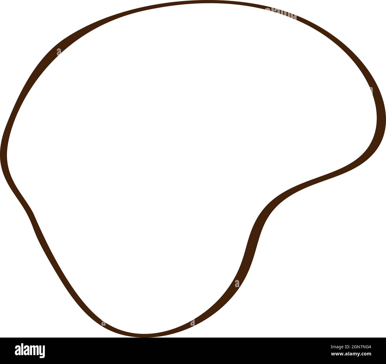 Doodle Wave disegno a mano Scribble Circle ART line Frame. Elemento di design vettoriale scandinavo per il testo della tua storia Illustrazione Vettoriale