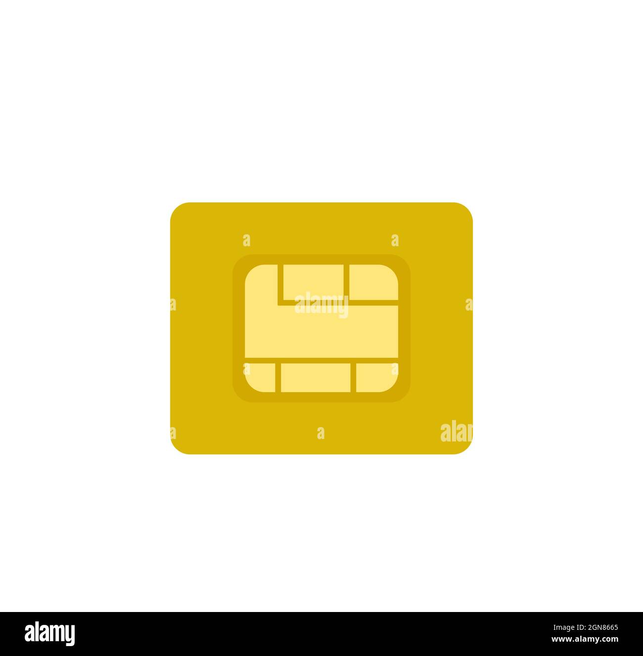 Immagine vettoriale Nano SIM isolata su sfondo bianco Illustrazione Vettoriale