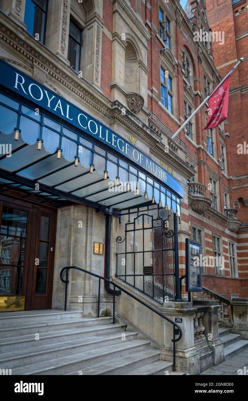 Royal College of Music, fondato nel 1882, South Kensington, Londra, Inghilterra Foto Stock