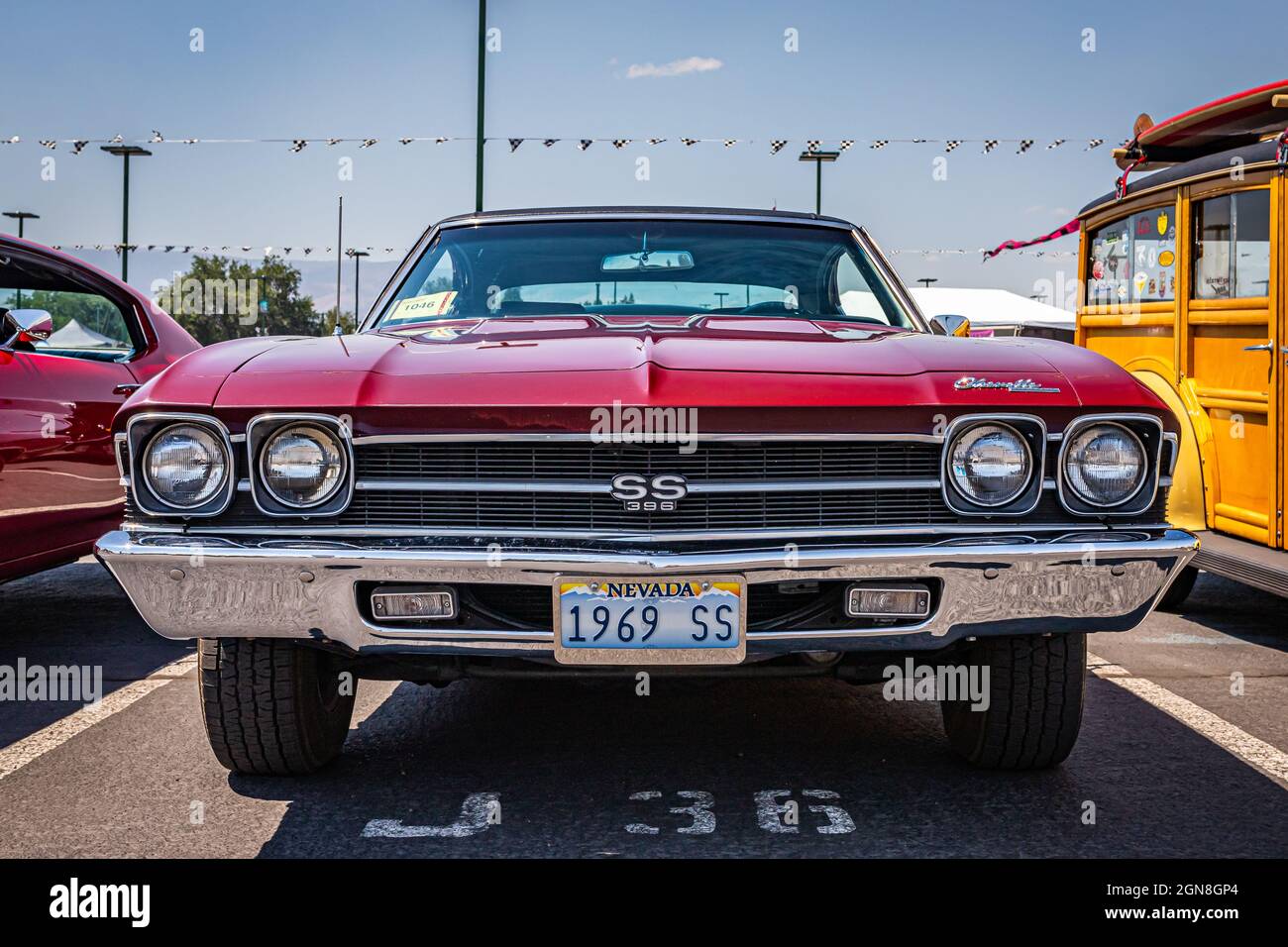 Reno, NV - 3 agosto 2021: 1969 Chevrolet Chevelle SS Hardtop Coupé ad una fiera locale. Foto Stock