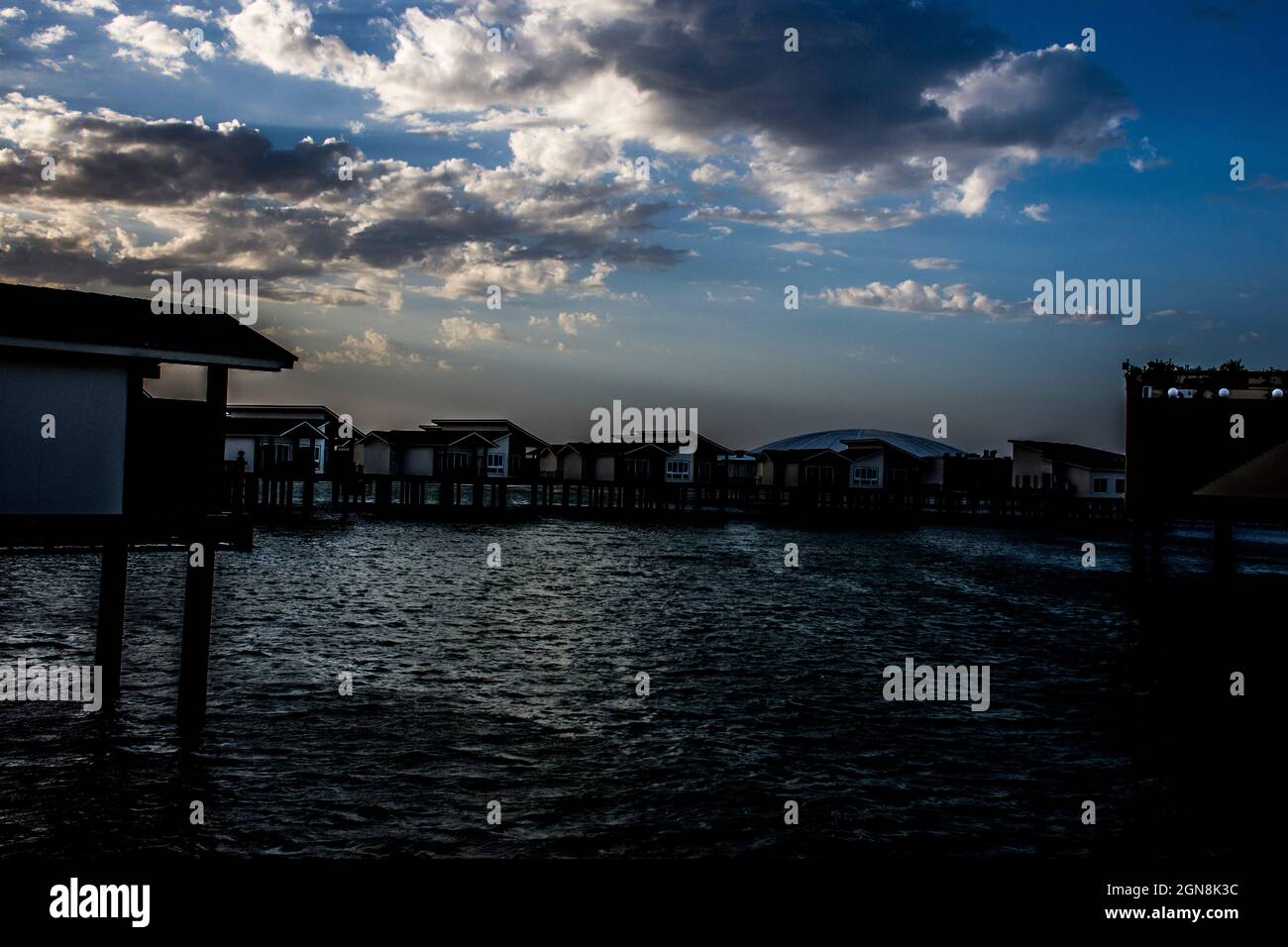 Tramonto sul mare Foto Stock
