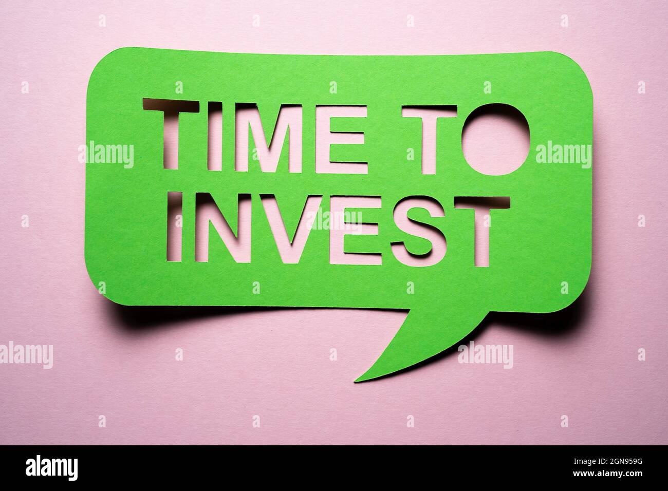 Tempo di investire. Piano di crescita degli investimenti finanziari Foto Stock