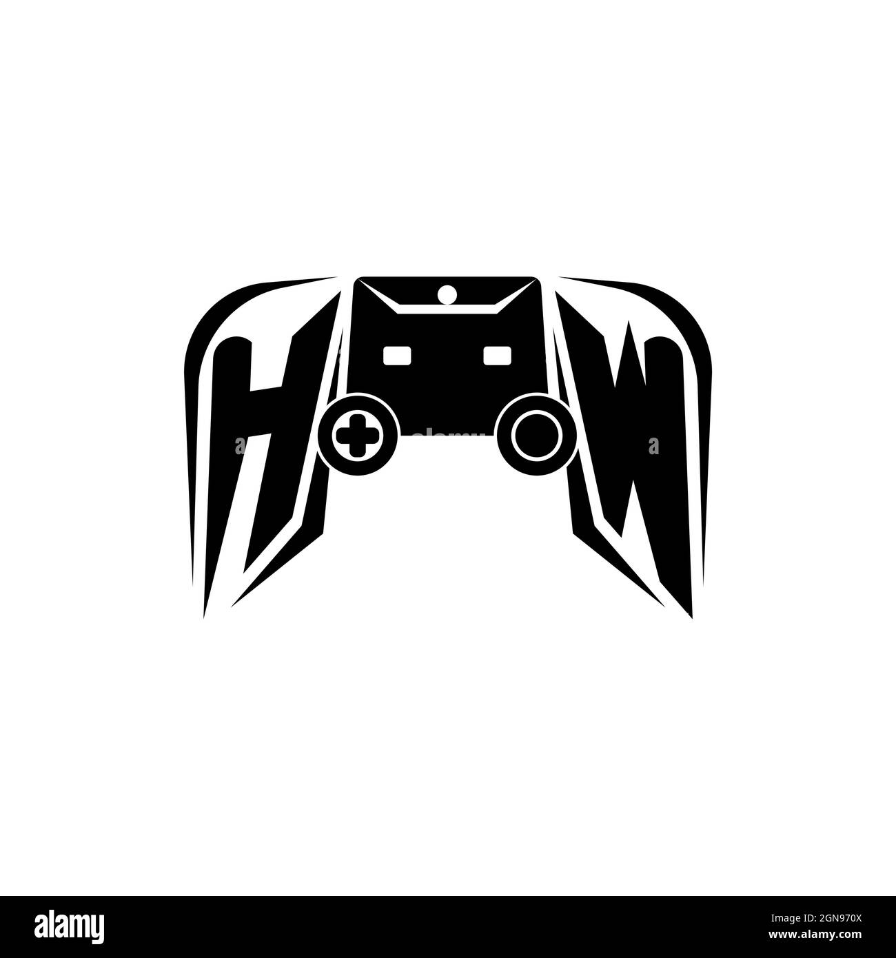 HG Monogram Logo Letter Pillars Geometric Shape Style Vector, Law Firm Company Illustrazione Vettoriale