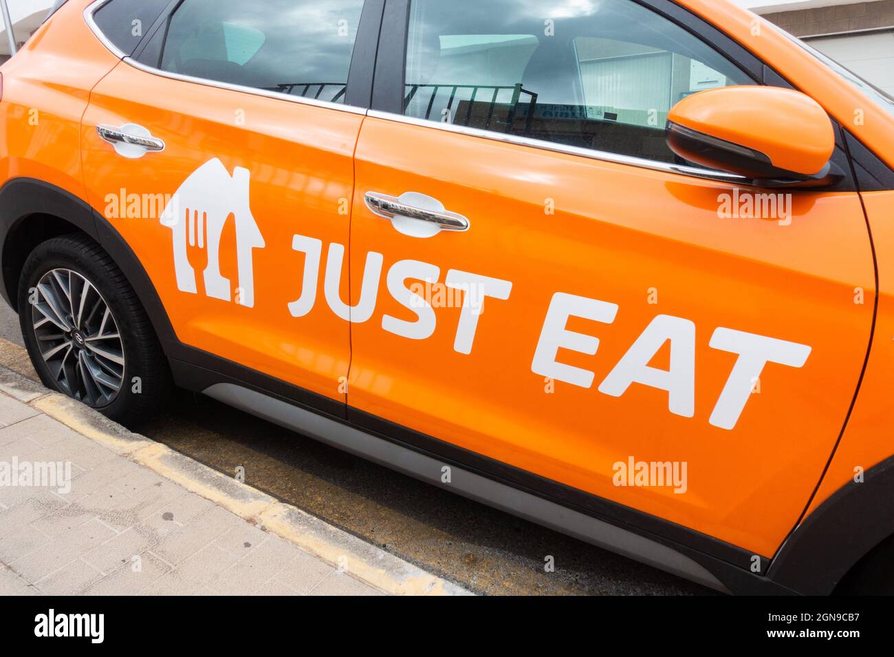 Basta mangiare auto aziendale. Foto Stock