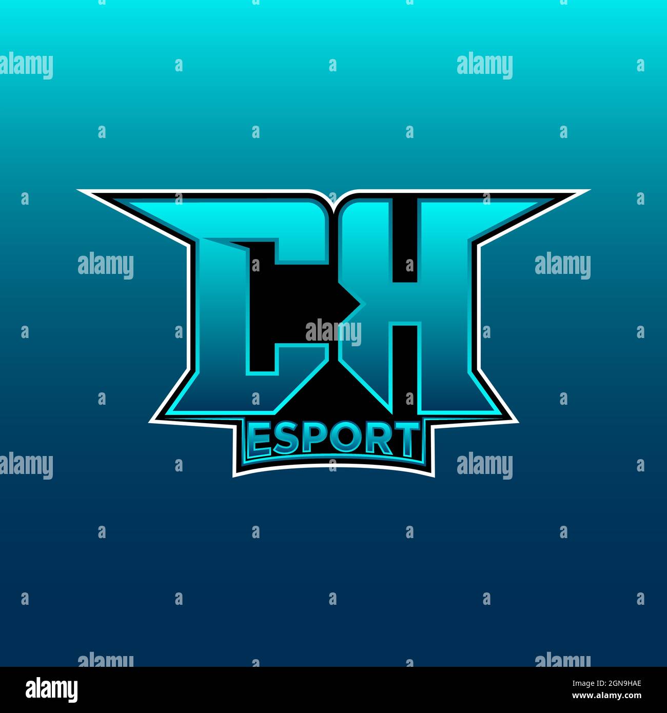 CL Logo Monogramma Gaming con forma a gas disegni modello vettore icona moderna Illustrazione Vettoriale