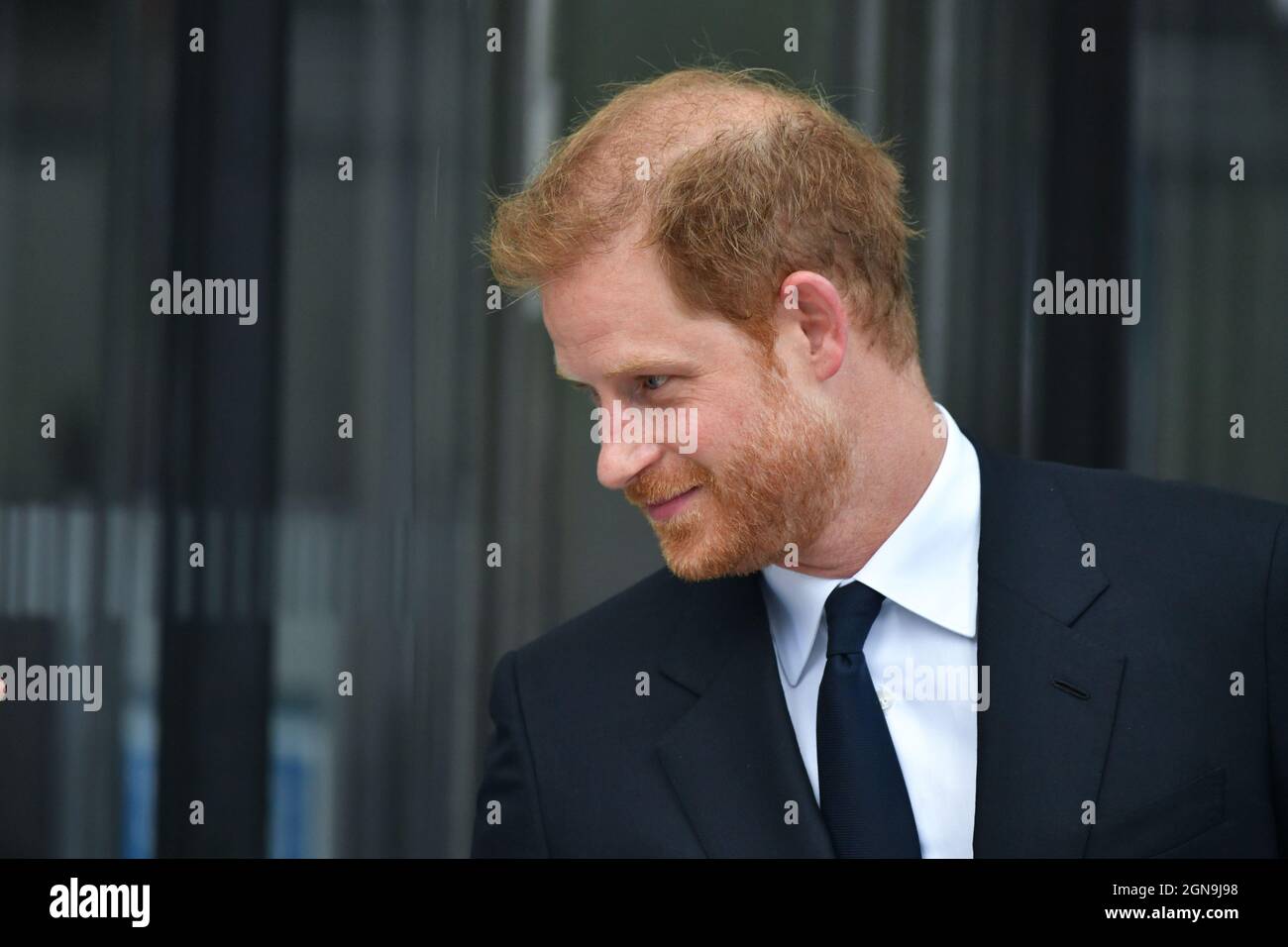 Il Principe Harry, Duca del Sussex visita un osservatorio del mondo ad un osservatorio del mondo il 23 settembre 2021 a New York City. Foto Stock