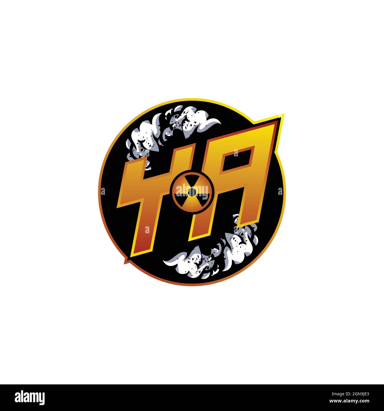 YA Logo Monogram Gaming with gas forma disegni modello vettore icona moderna Illustrazione Vettoriale