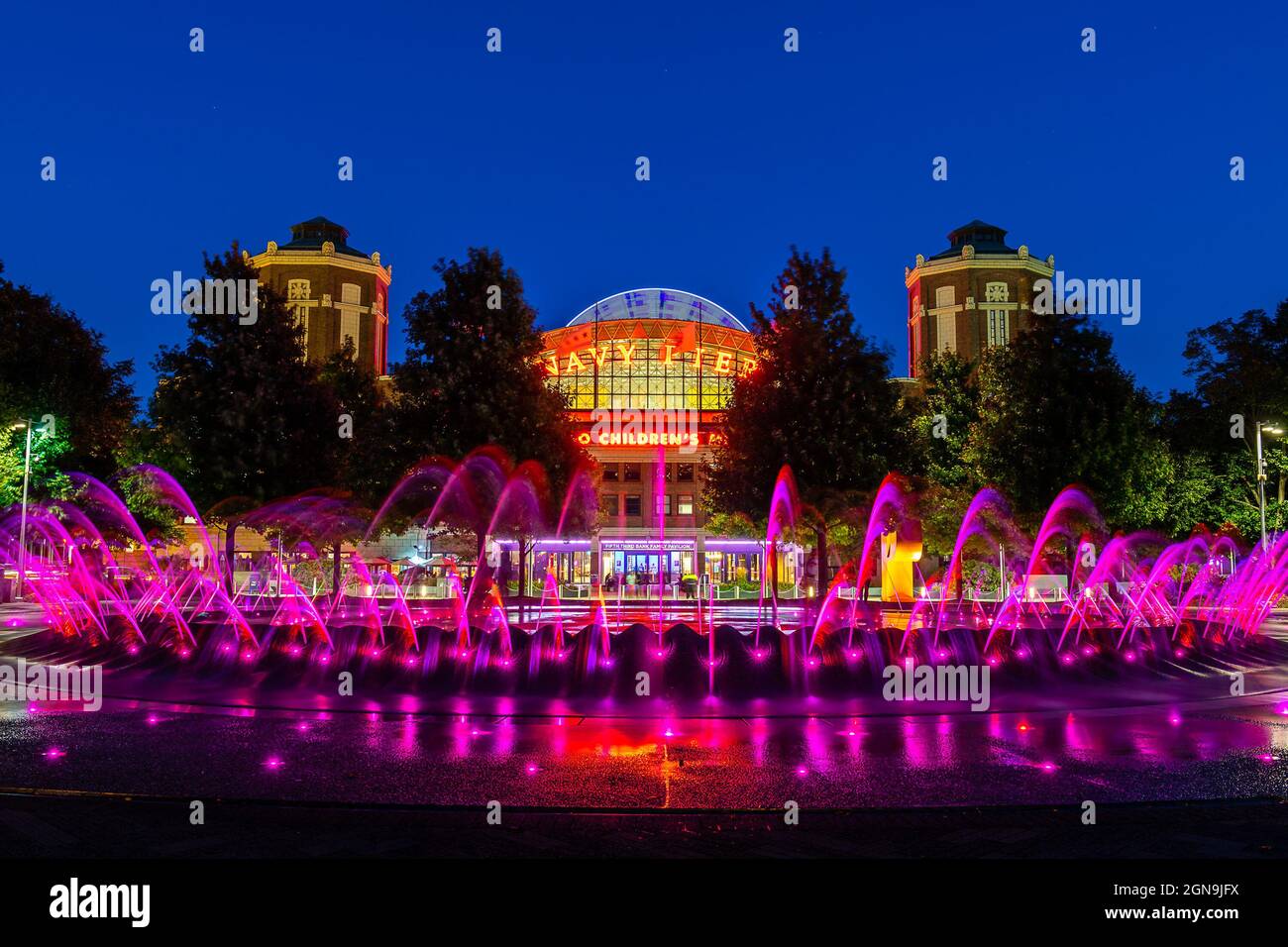 Navy Pier a Blue Hour Foto Stock