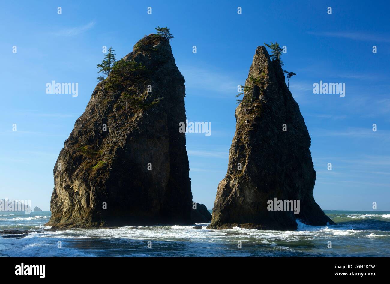Split Rock, il Parco Nazionale di Olympic, Washington Foto Stock