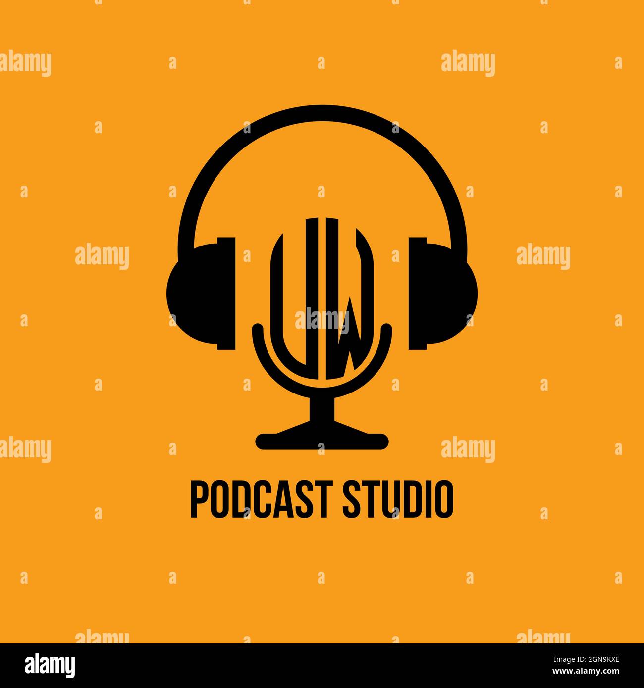 II Logo eSport Gaming Initial con modello vettoriale in Blue Light Color Illustrazione Vettoriale