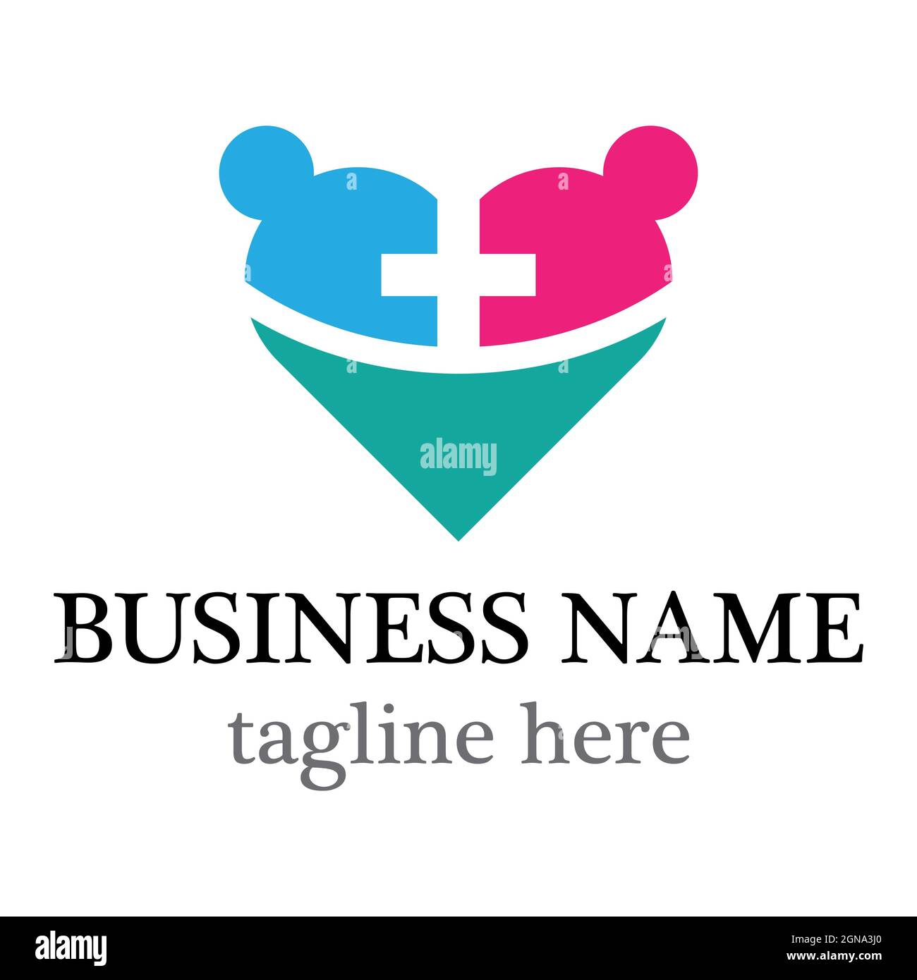 Design dell'icona del modello del logo Health Foto Stock