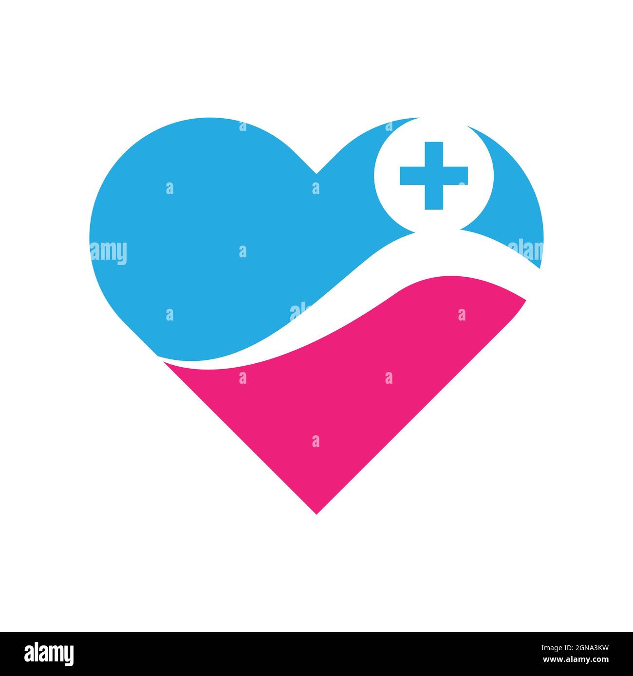 Design dell'icona del modello del logo Health Foto Stock