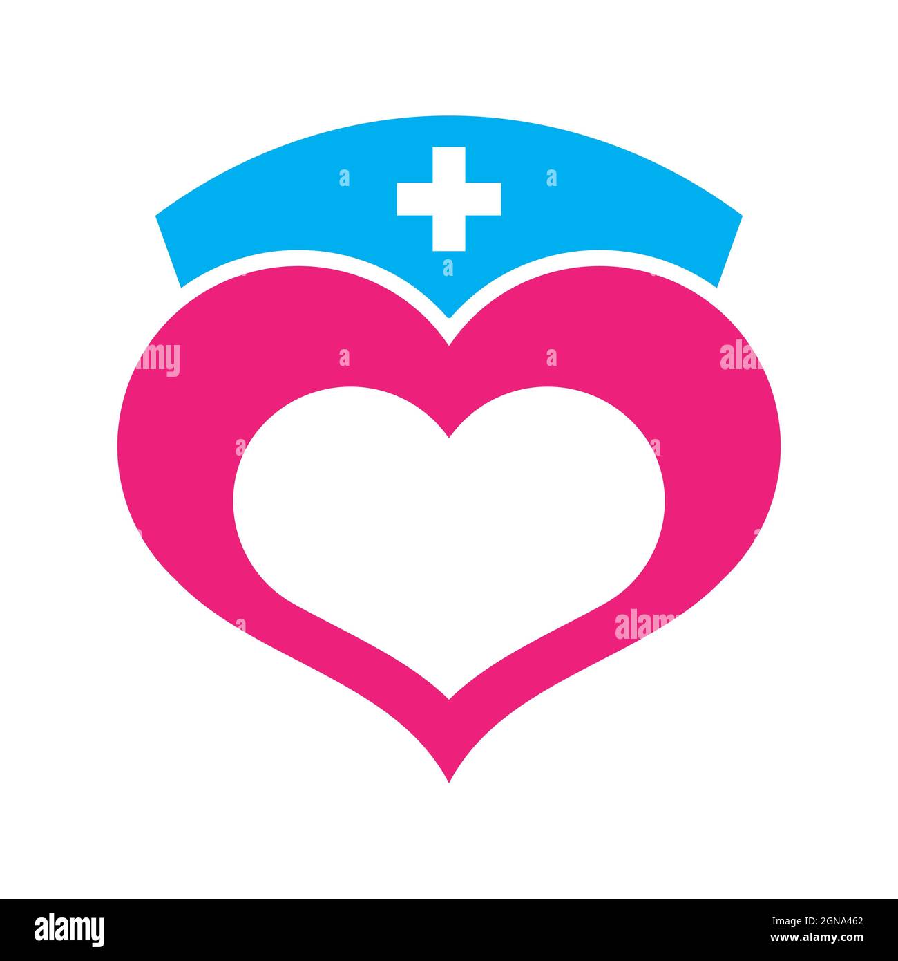 Design dell'icona del modello del logo Health Foto Stock