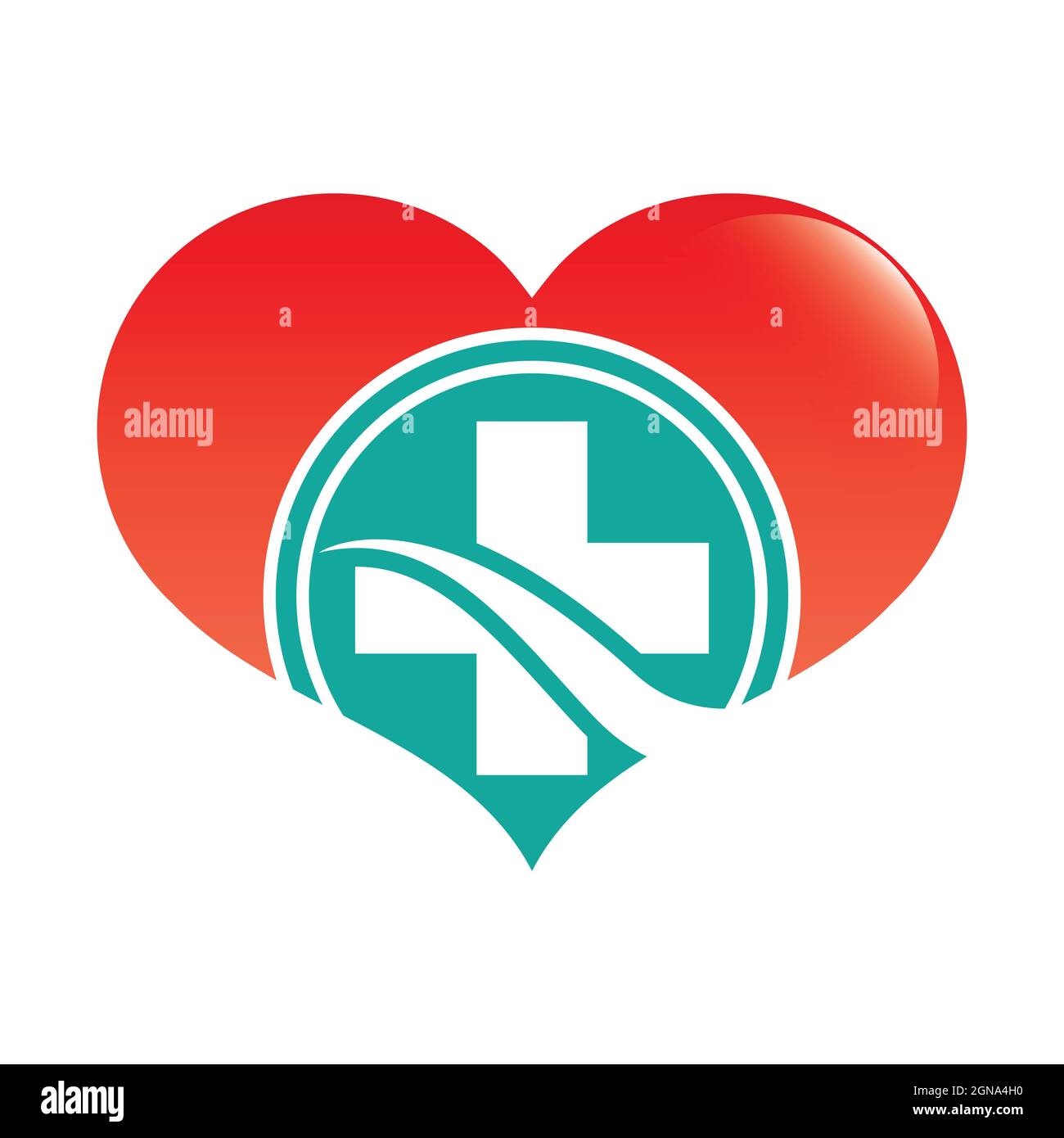 Design dell'icona del modello del logo Health Foto Stock