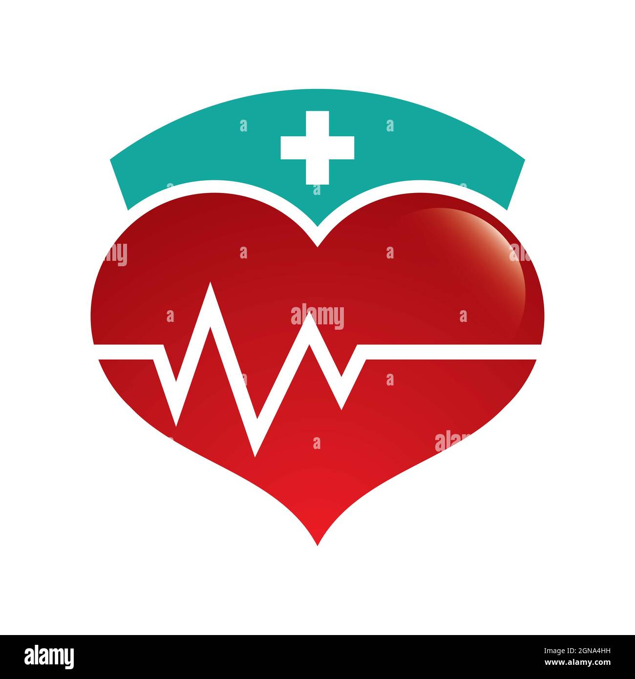 Design dell'icona del modello del logo Health Foto Stock