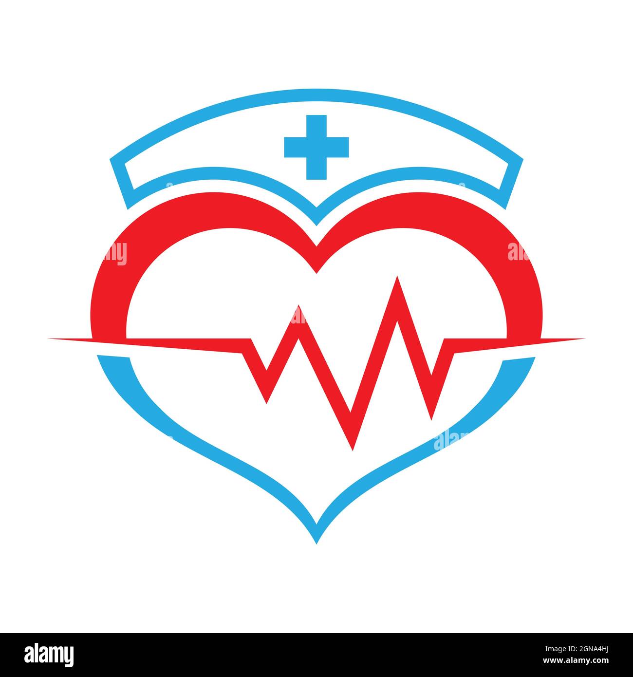 Design dell'icona del modello del logo Health Foto Stock