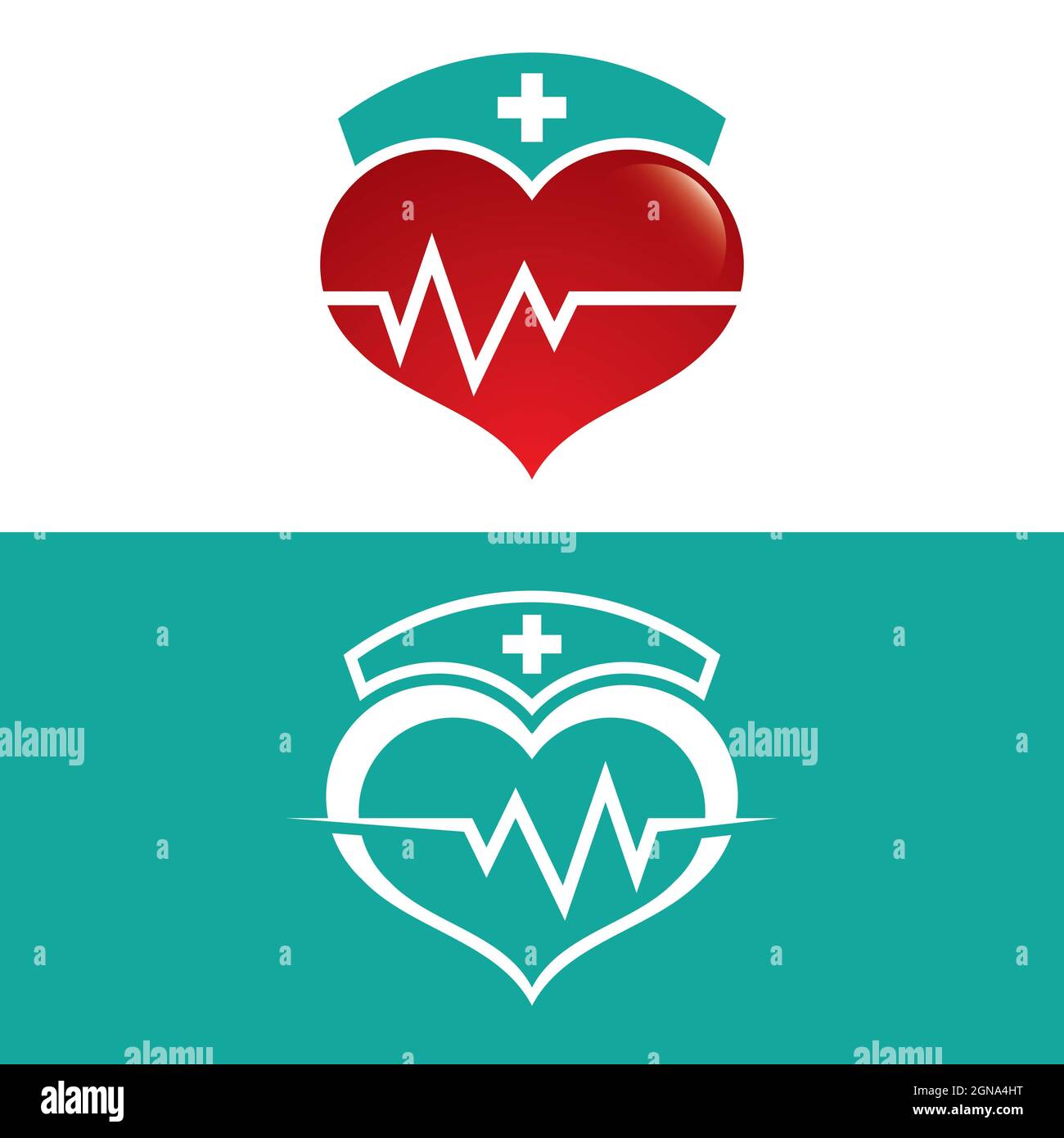 Design dell'icona del modello del logo Health Foto Stock