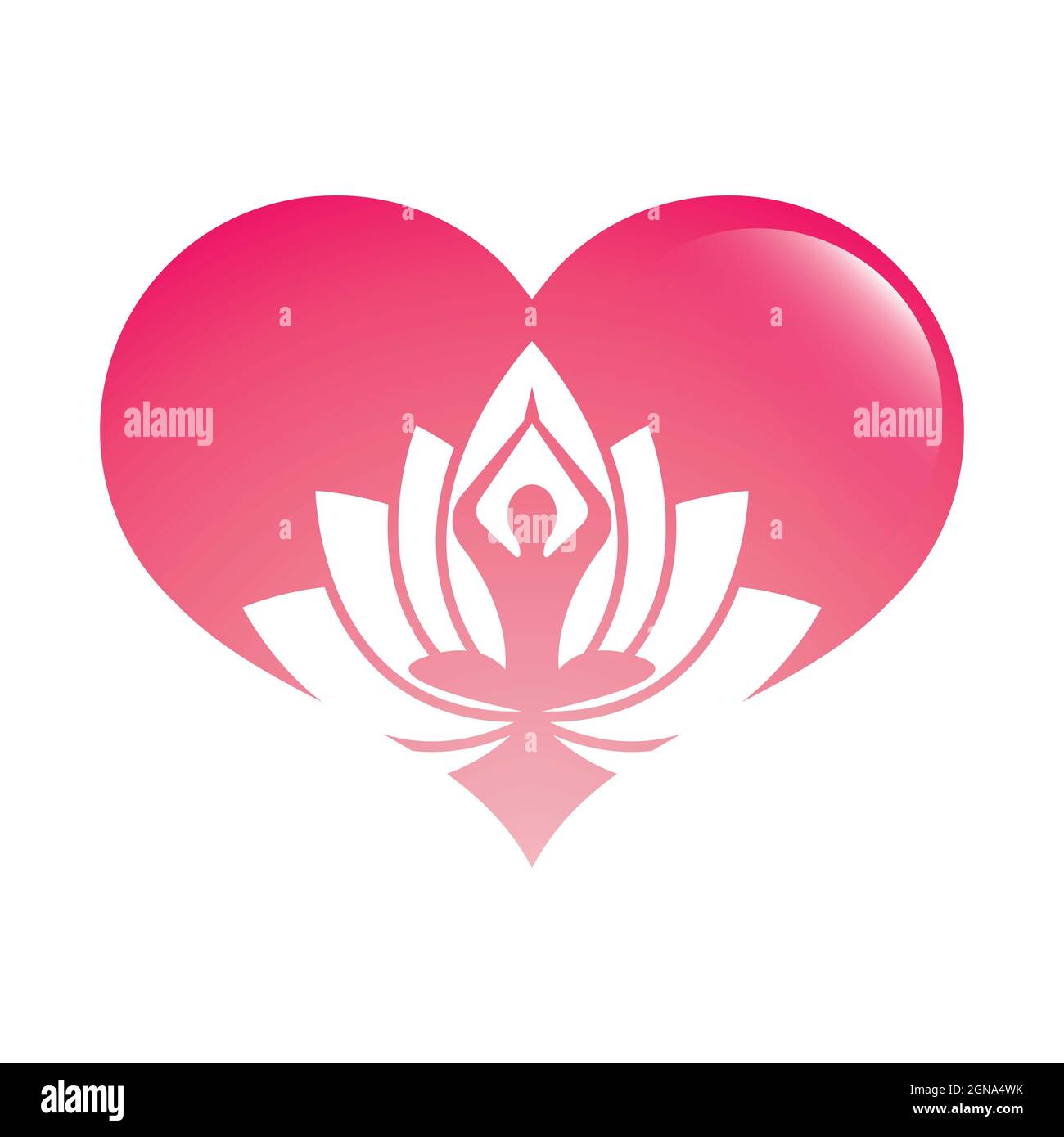 Modello di logo Yoga disegno di icone vettoriali Foto Stock