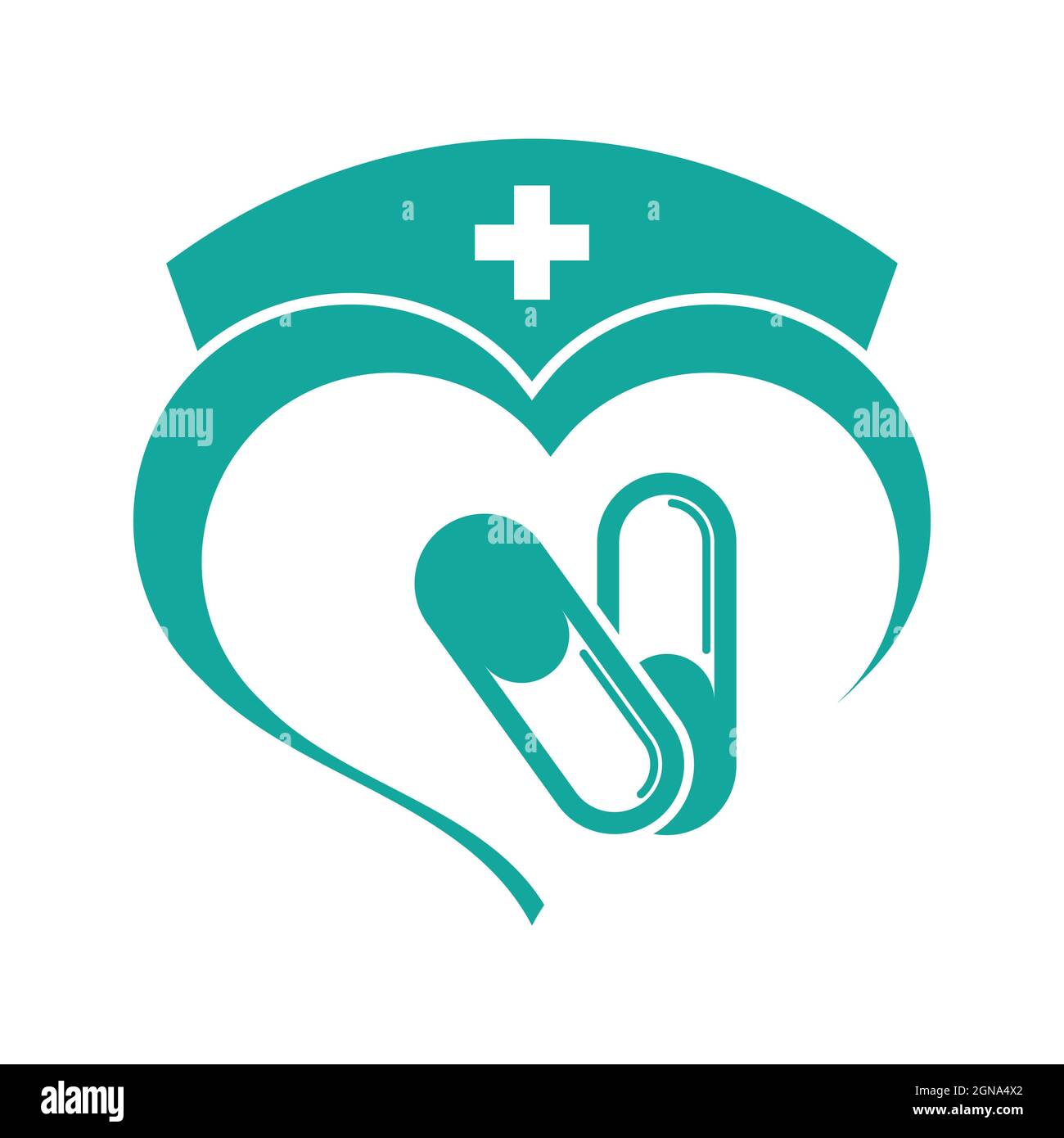 Design dell'icona del modello del logo Health Foto Stock
