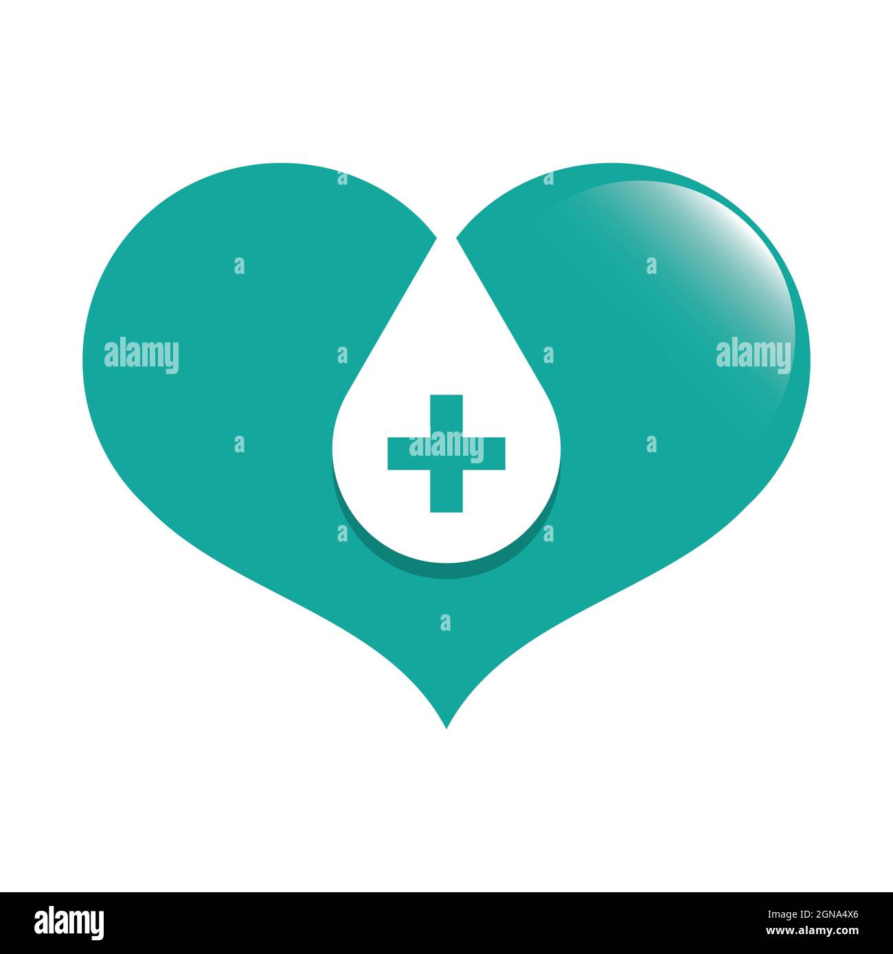 Design dell'icona del modello del logo Health Foto Stock