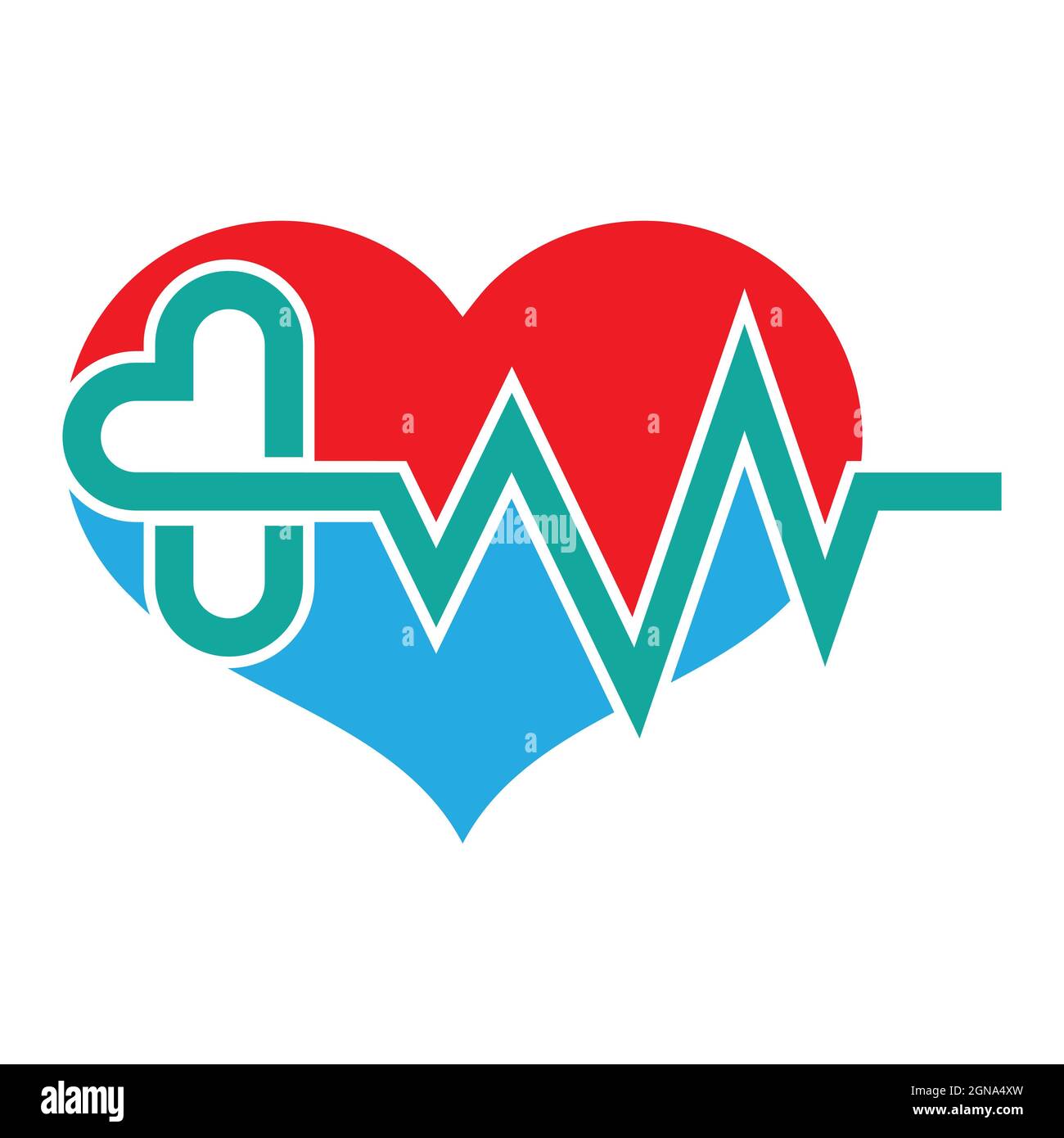Design dell'icona del modello del logo Health Foto Stock