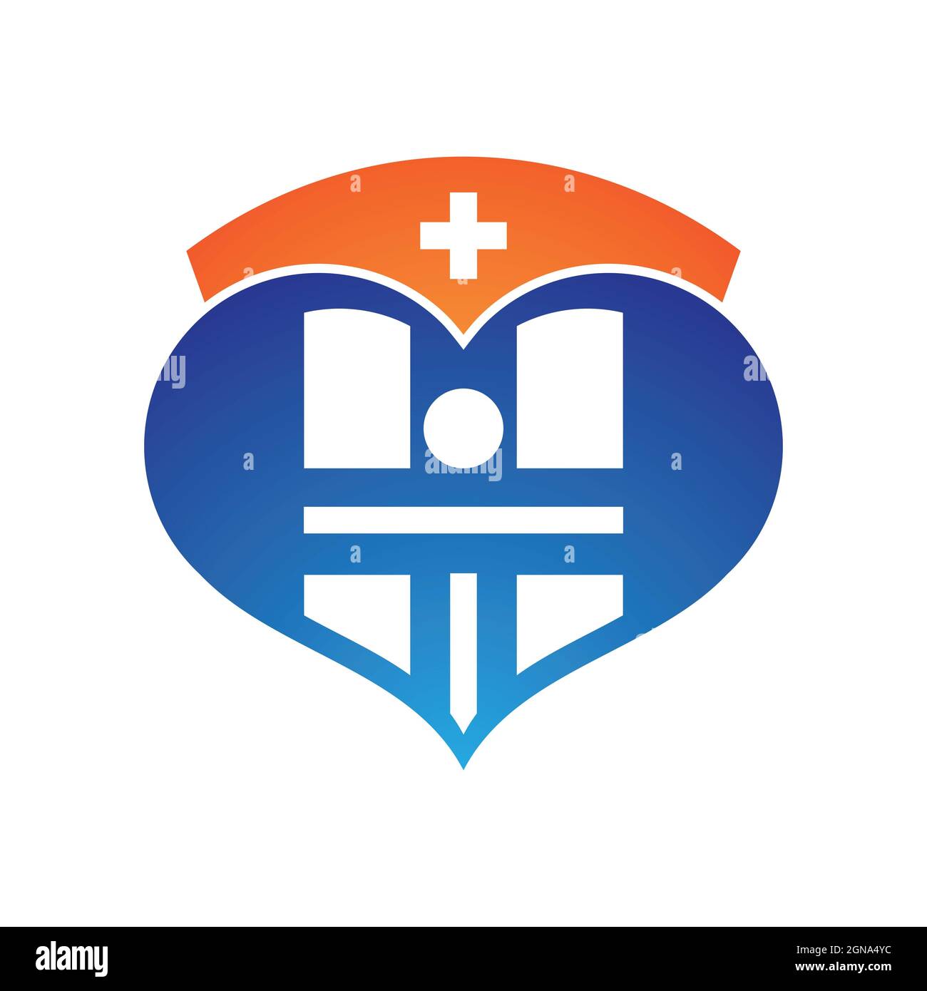 Design dell'icona del modello del logo Health Foto Stock