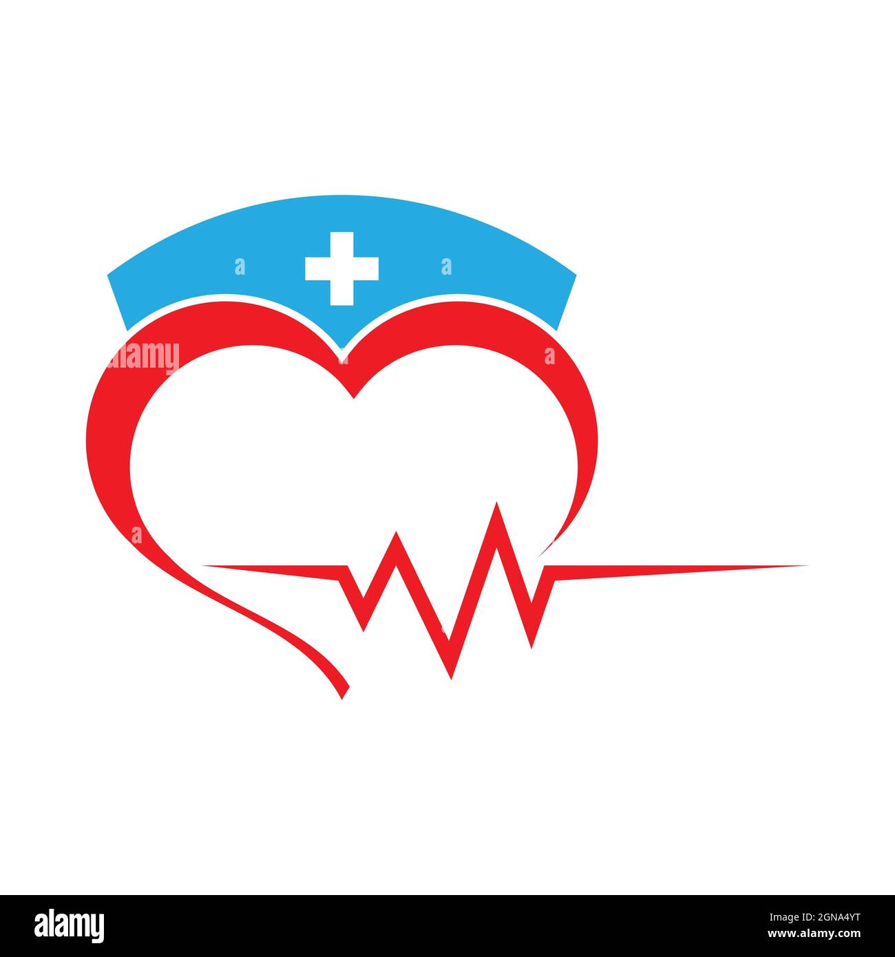 Design dell'icona del modello del logo Health Foto Stock