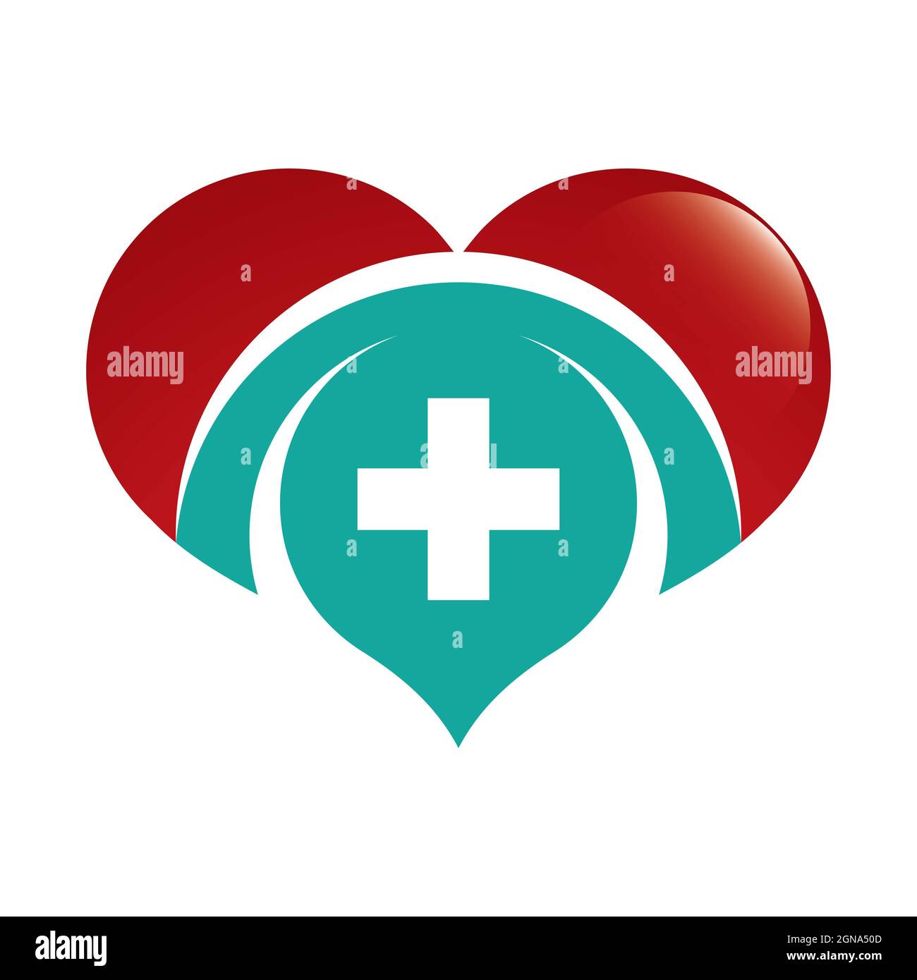 Design dell'icona del modello del logo Health Foto Stock