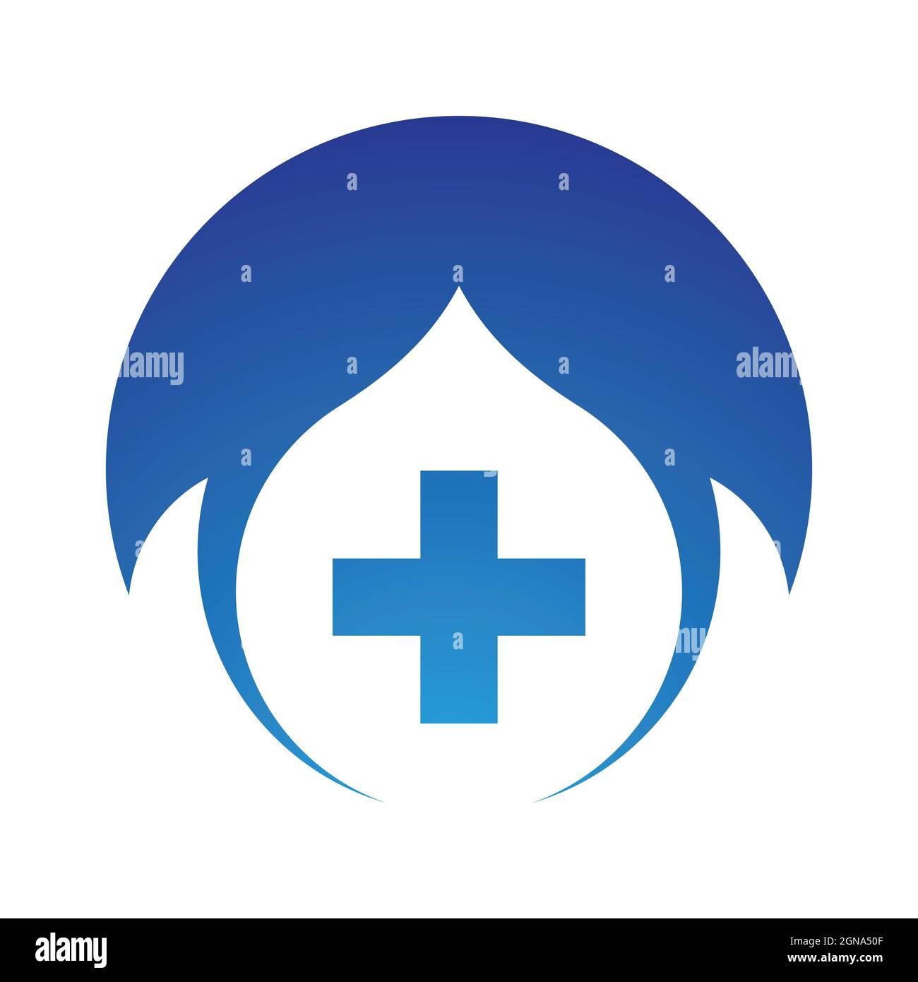 Design dell'icona del modello del logo Health Foto Stock