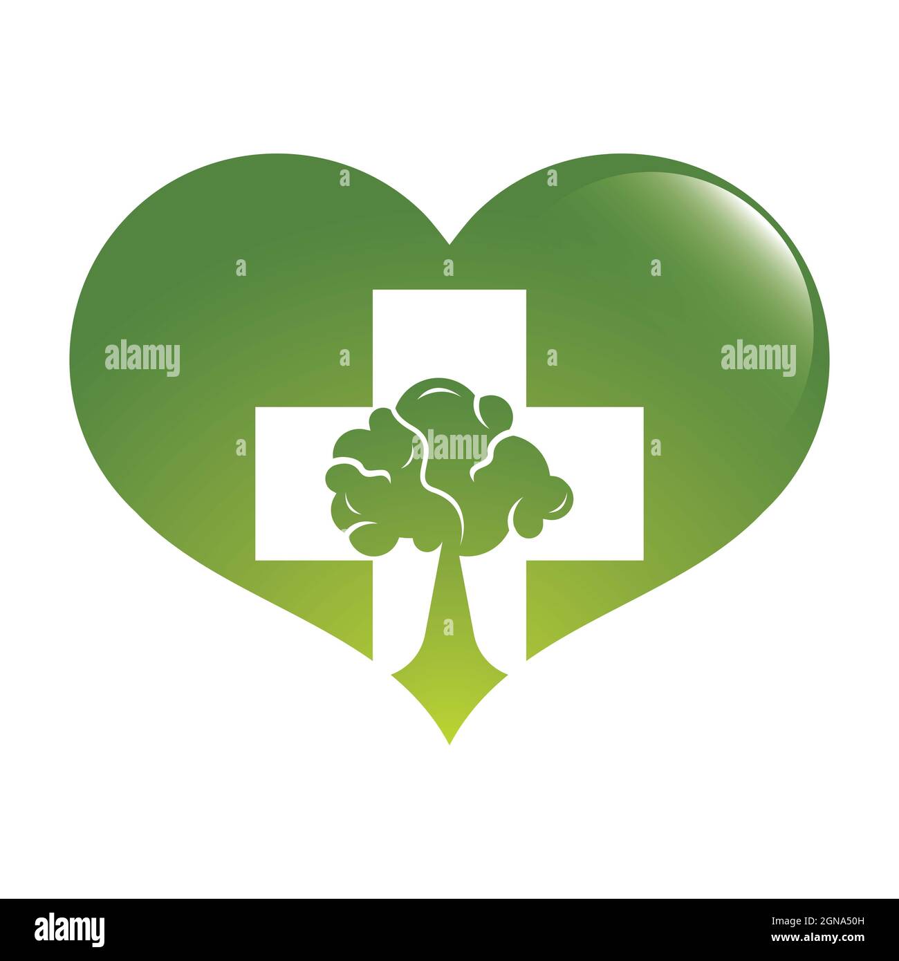 Design dell'icona del modello del logo Health Foto Stock