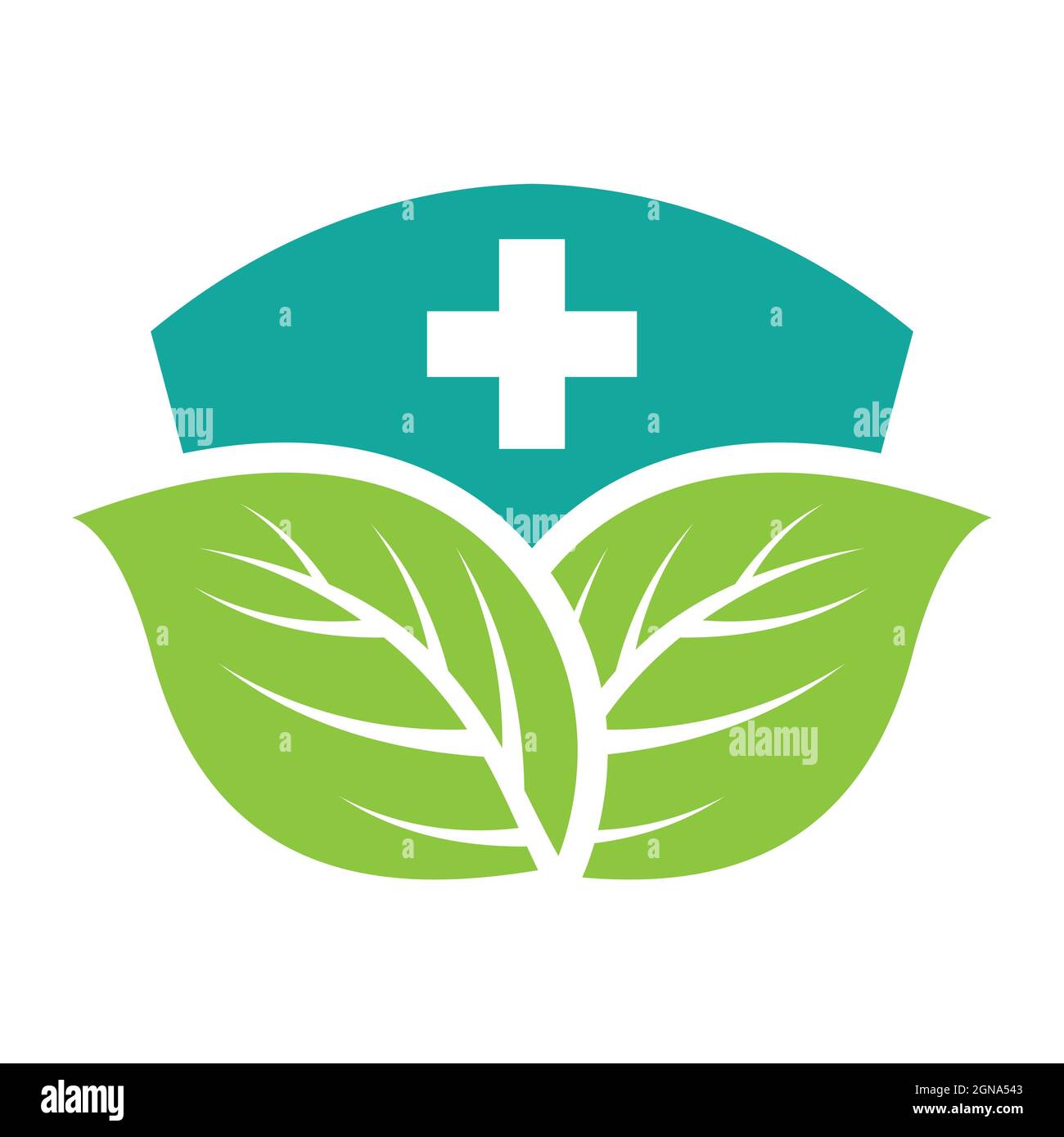 Disegno di icone vettoriali del modello di logo incrociato medico Foto Stock