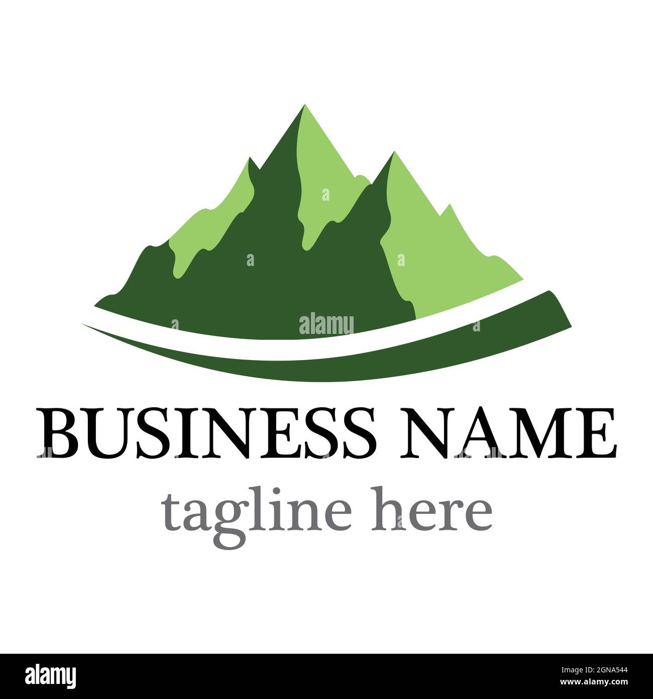 Modello di icona del logo Mountain Foto Stock