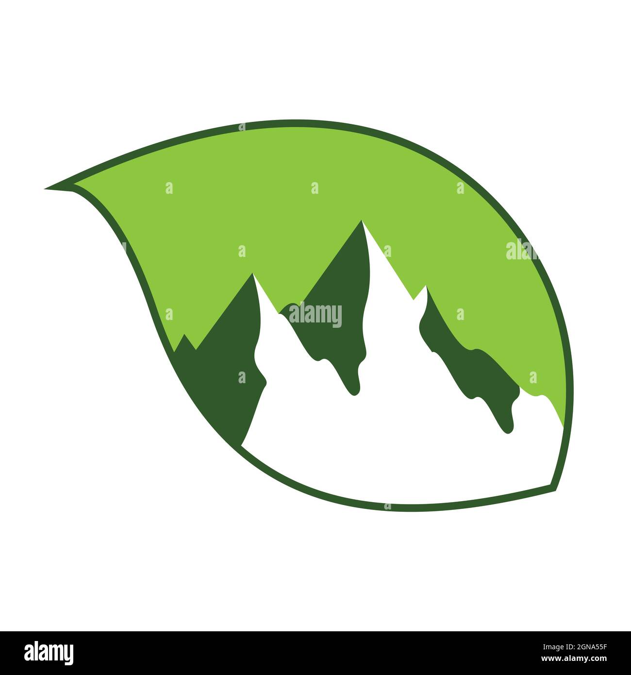 Modello di icona del logo Mountain Foto Stock